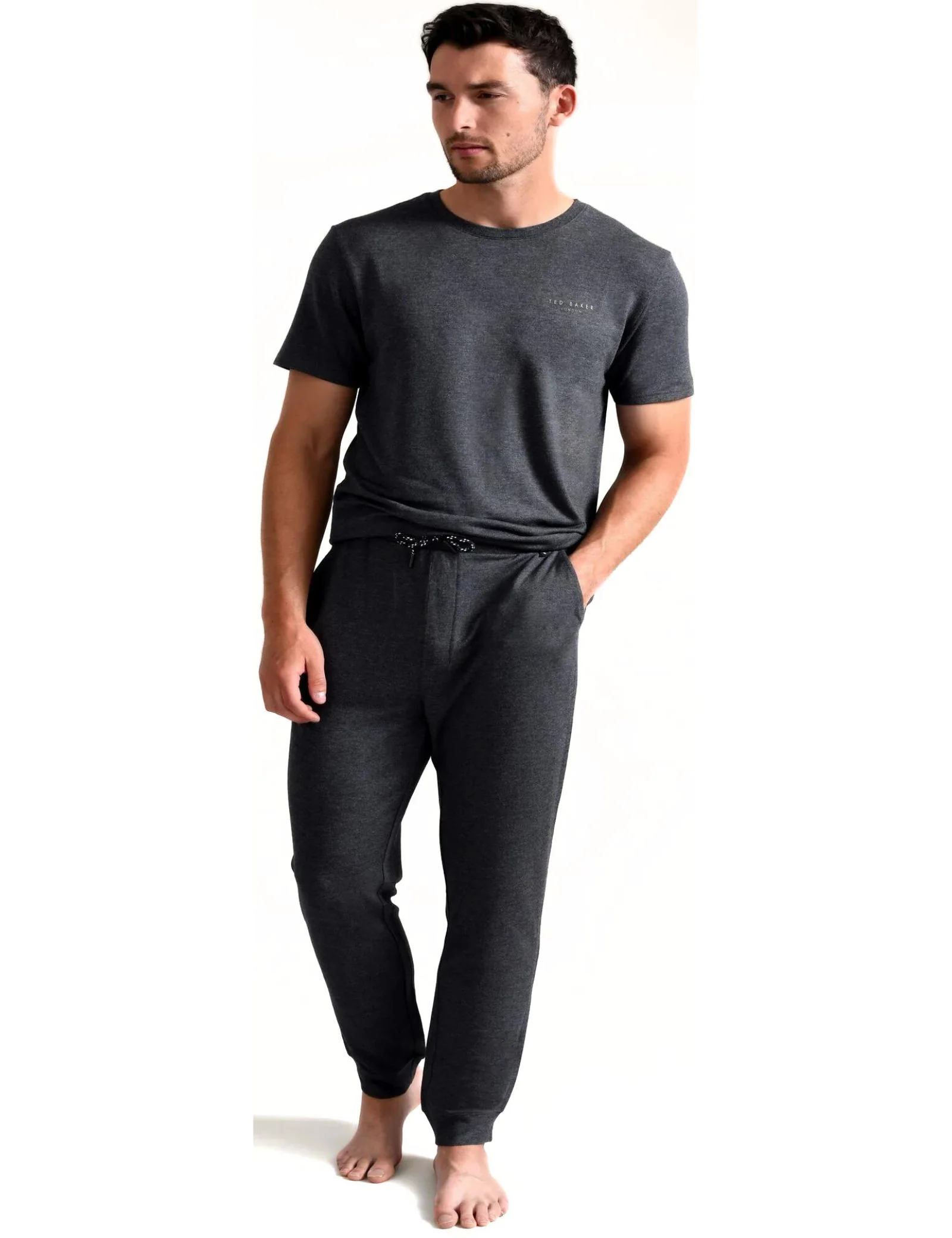 Luxe Modal Lounge T-Shirt, Grey Heather