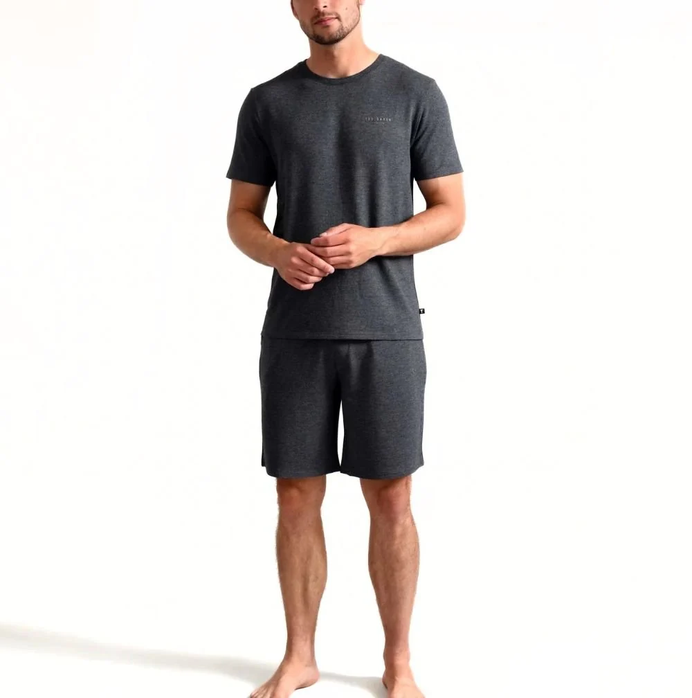 Luxe Modal Lounge Jogging Shorts, Grey Heather