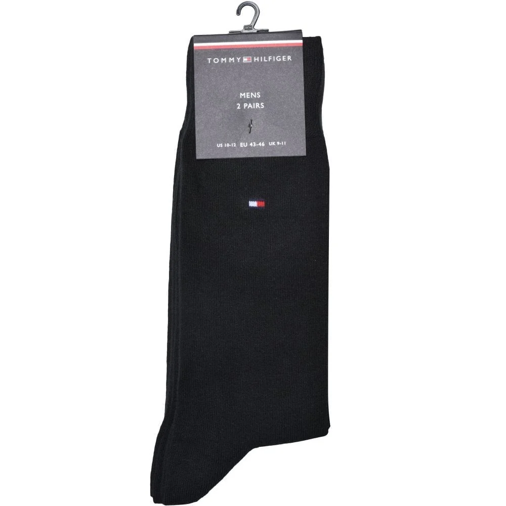 2-Pack Classic Embroidered Logo Socks, Black - Image 4