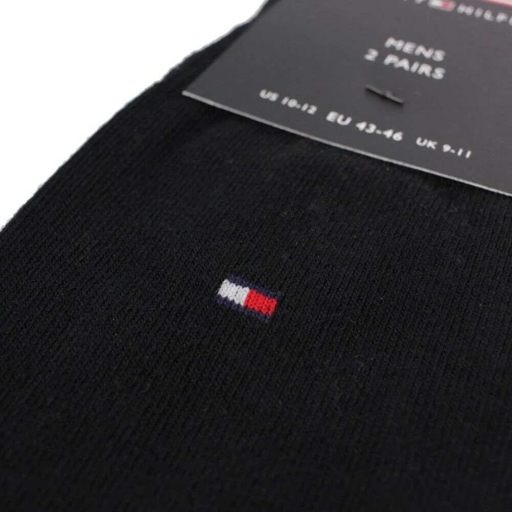 2-Pack Classic Embroidered Logo Socks, Black - Image 5