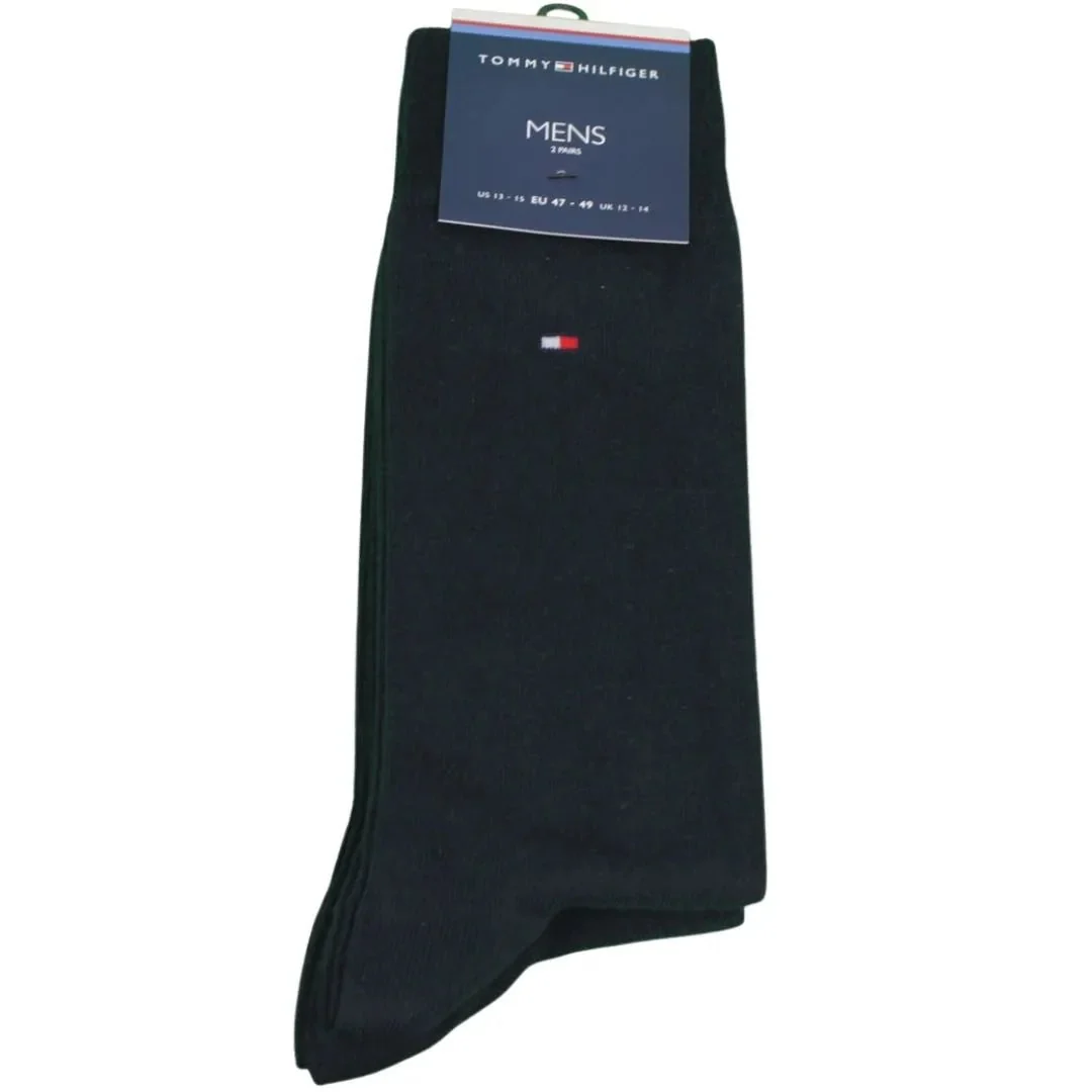 2-Pack Classic Embroidered Logo Socks, Dark Navy - Image 2