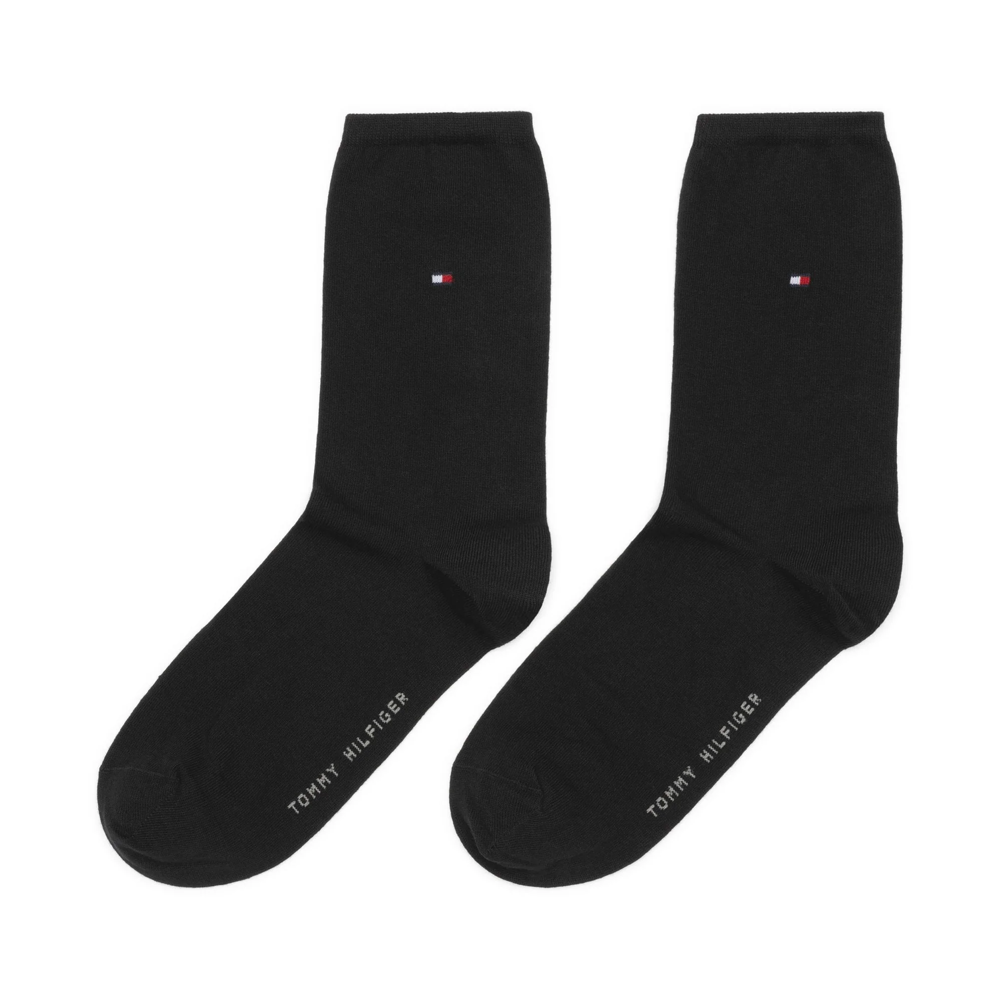 2-Pack Classic Embroidered Logo Women's Socks, Black - Image 5