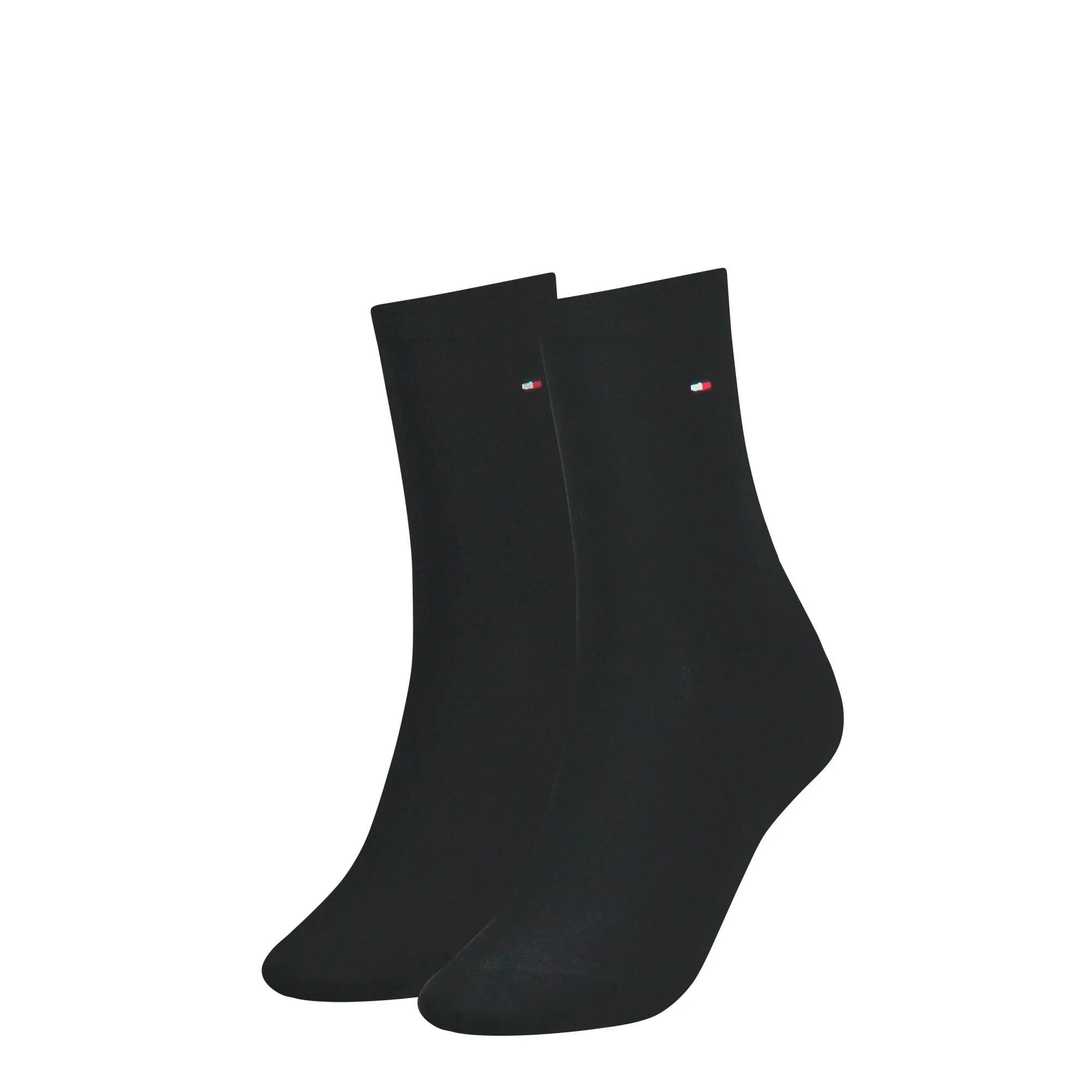 2-Pack Classic Embroidered Logo Women's Socks, Black - Image 6
