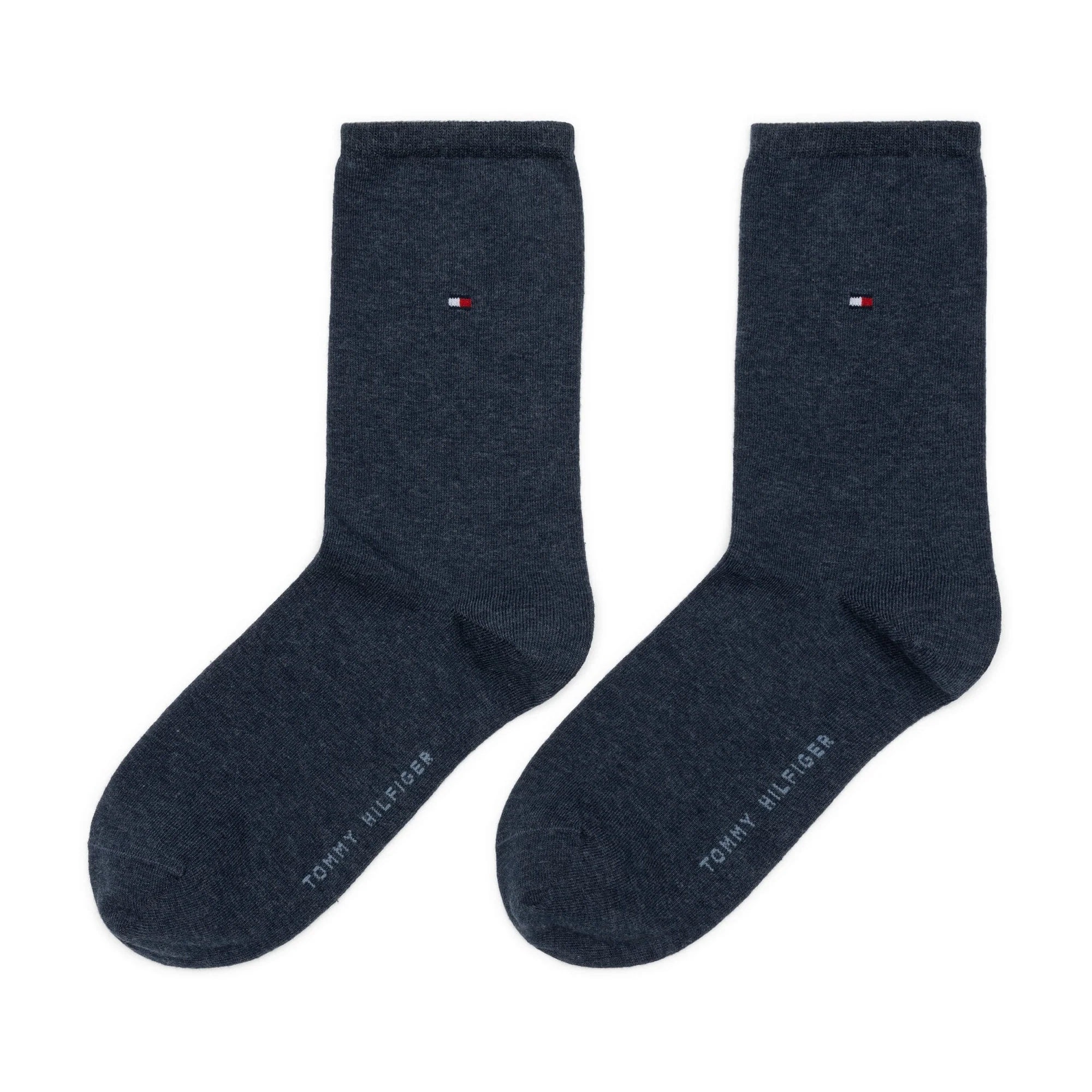 2-Pack Classic Embroidered Logo Women's Socks, Jeans Blue - Image 3