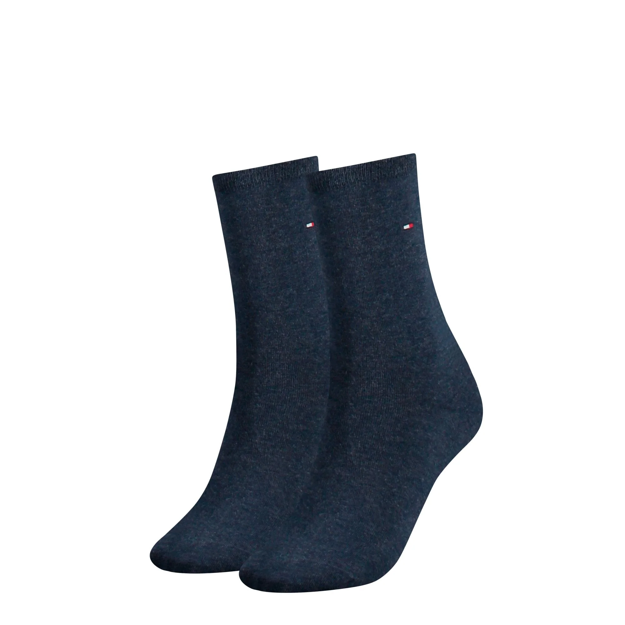 2-Pack Classic Embroidered Logo Women's Socks, Jeans Blue - Image 4