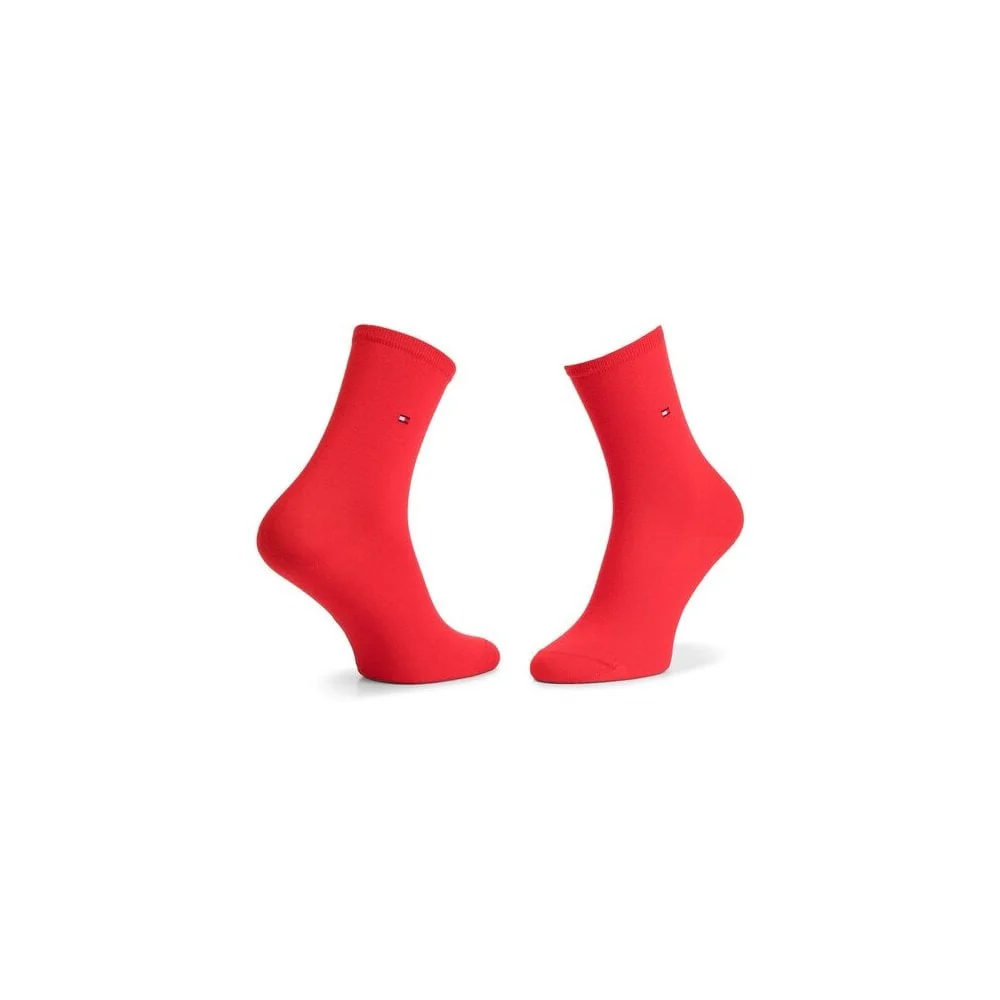 2-Pack Classic Embroidered Logo Women's Socks, Navy/Red - Image 4