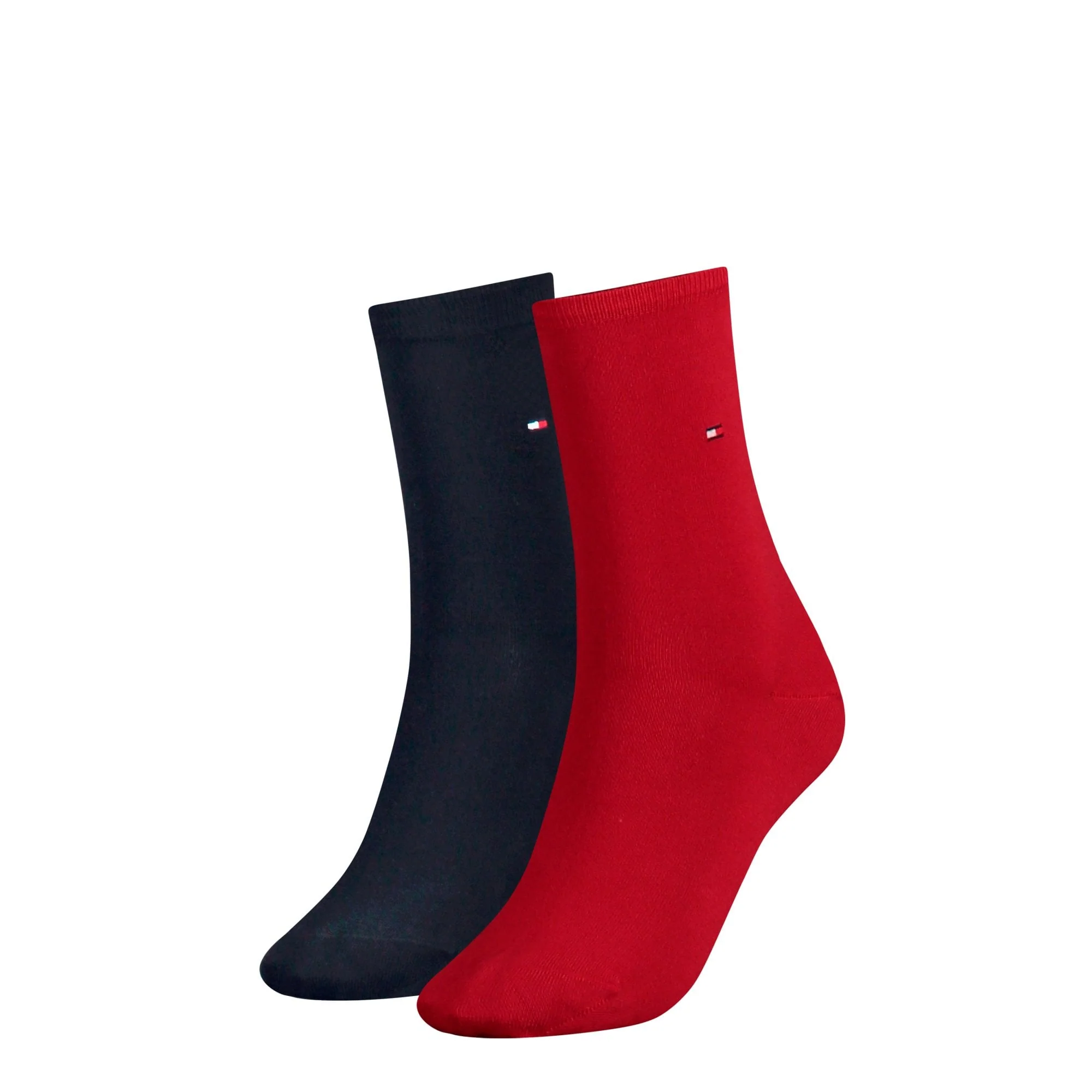 2-Pack Classic Embroidered Logo Women's Socks, Navy/Red - Image 7