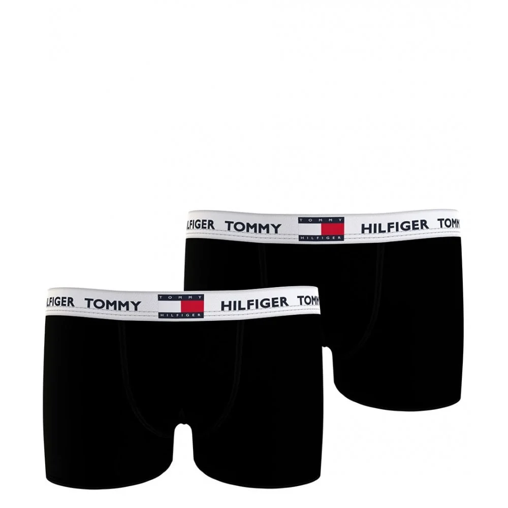 2-Pack Flag Logo Boys Boxer Trunks, Black - Image 5