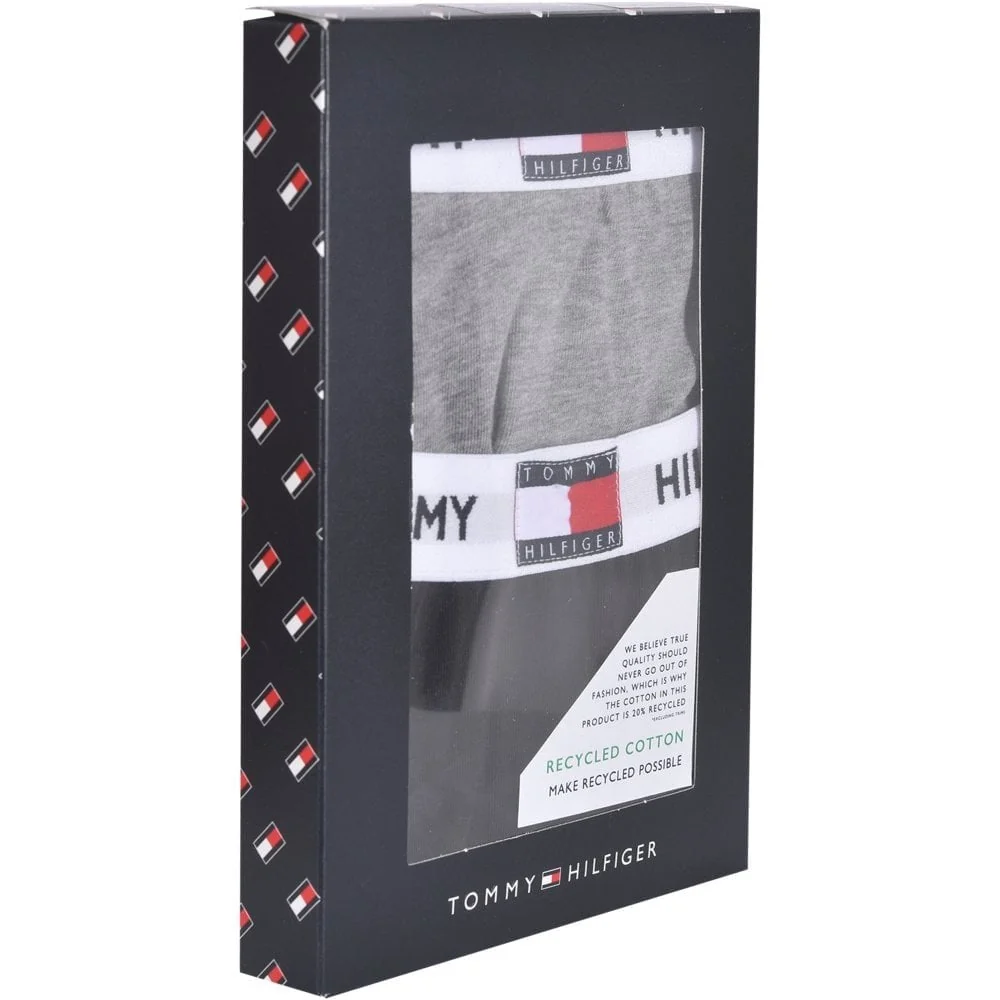 2-Pack Flag Logo Boys Boxer Trunks, Grey/Black - Image 3
