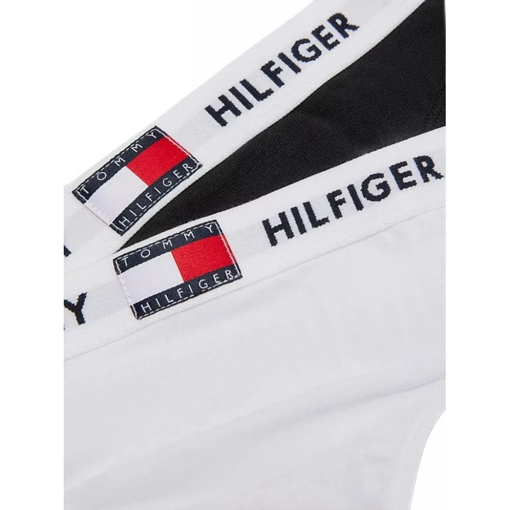 2-Pack Girls Flag Logo Bikini Briefs, Black/White - Image 4