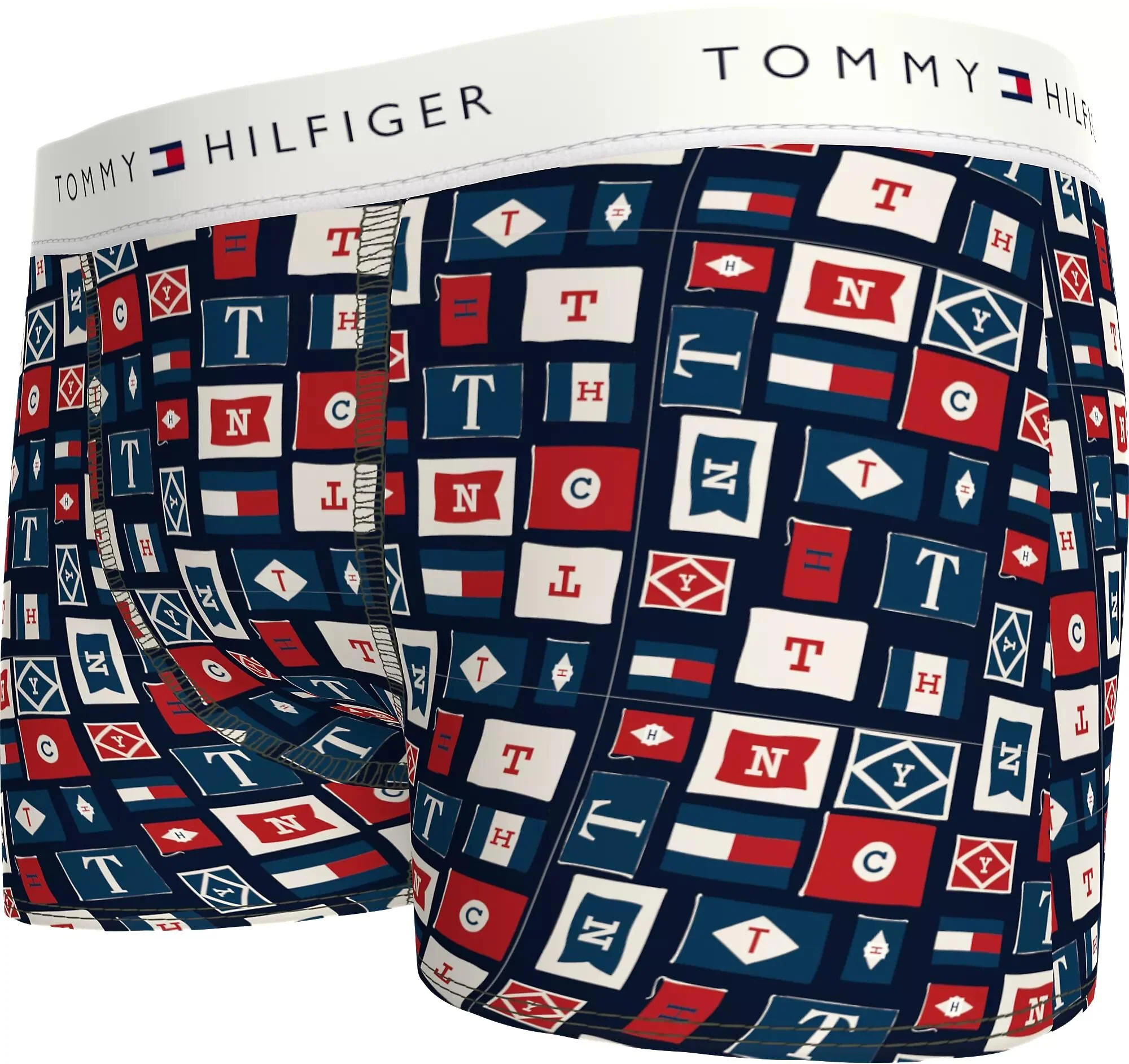 2-Pack Heritage Flag Print Boys Boxer Trunks, Red/Multi - Image 2