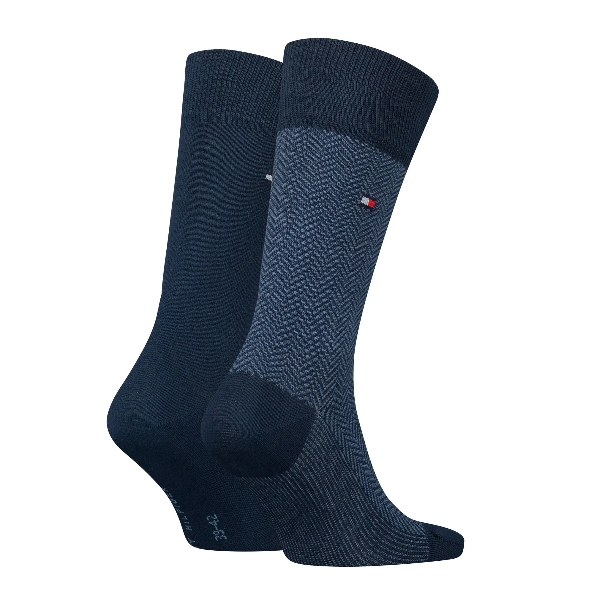 2-Pack Herringbone Pattern Socks, Navy - Image 2