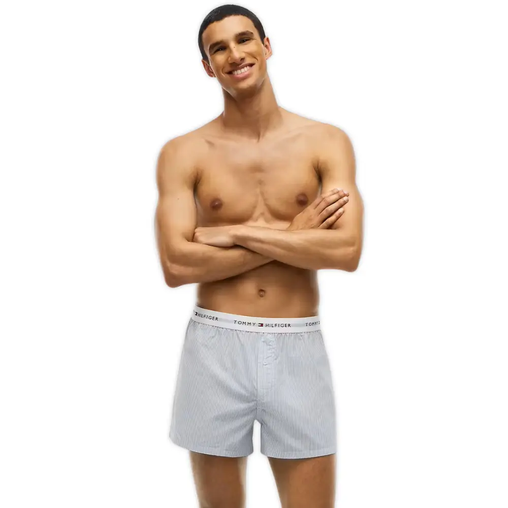 2-Pack Ithica Stripe Signature Cotton Boxer Shorts, Breezy Blue - Image 2