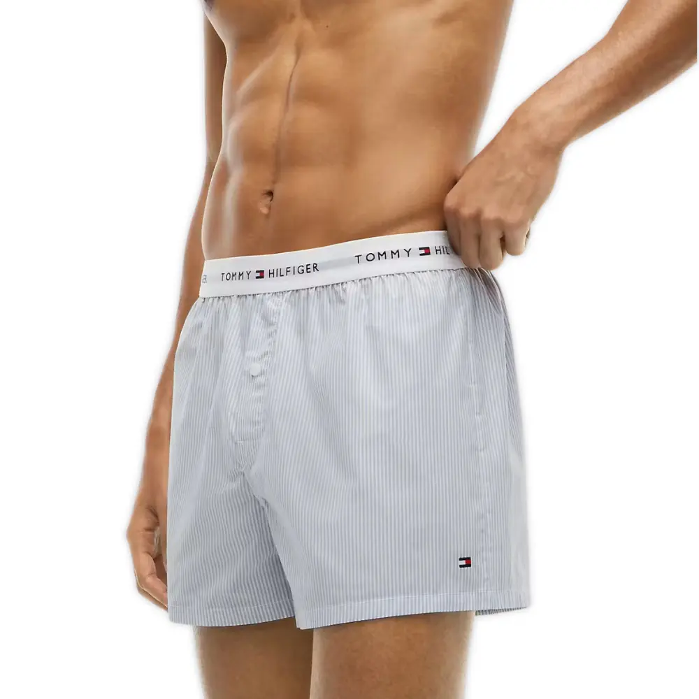 2-Pack Ithica Stripe Signature Cotton Boxer Shorts, Breezy Blue - Image 3