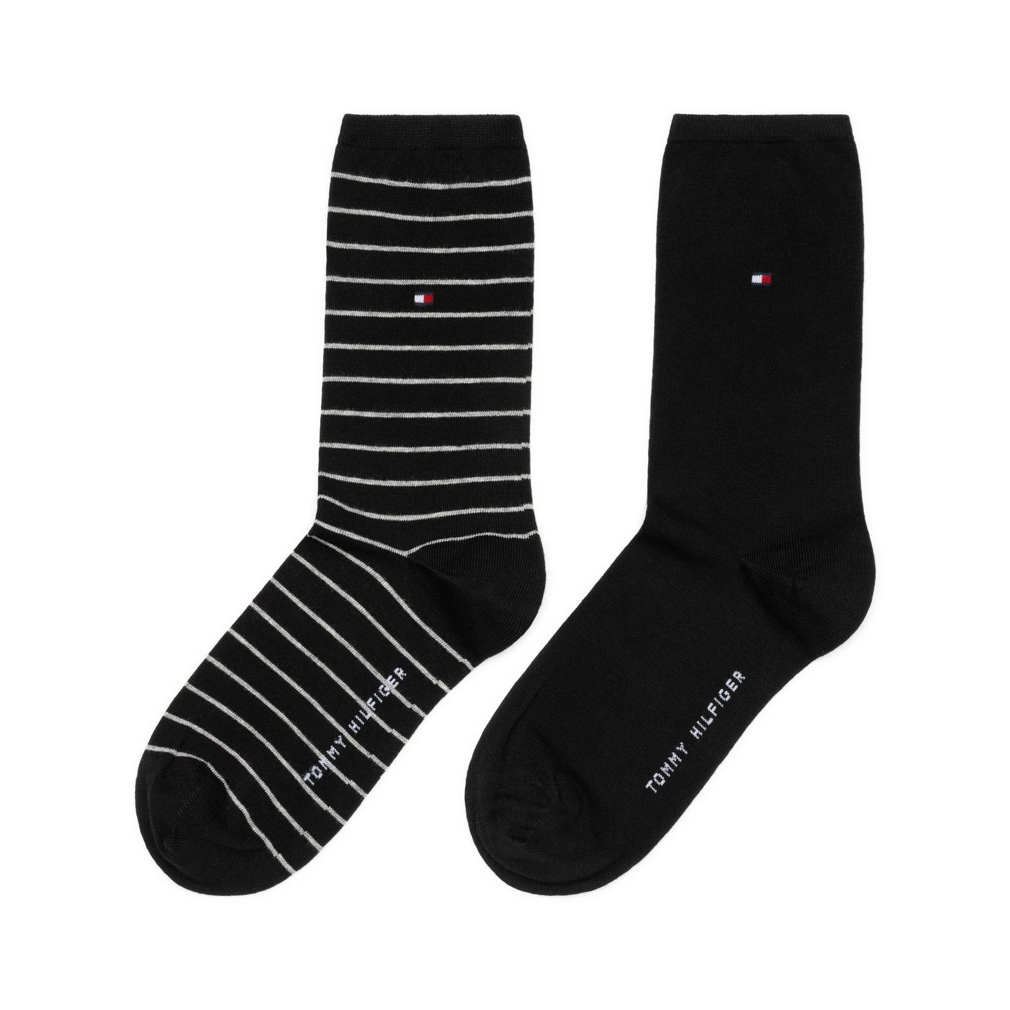 2-Pack Small Stripe Women's Socks, Black - Image 4