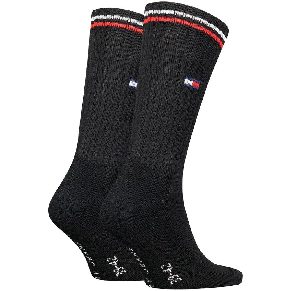 2-Pack Tommy Jeans Logo Sports Socks, Black - Image 2