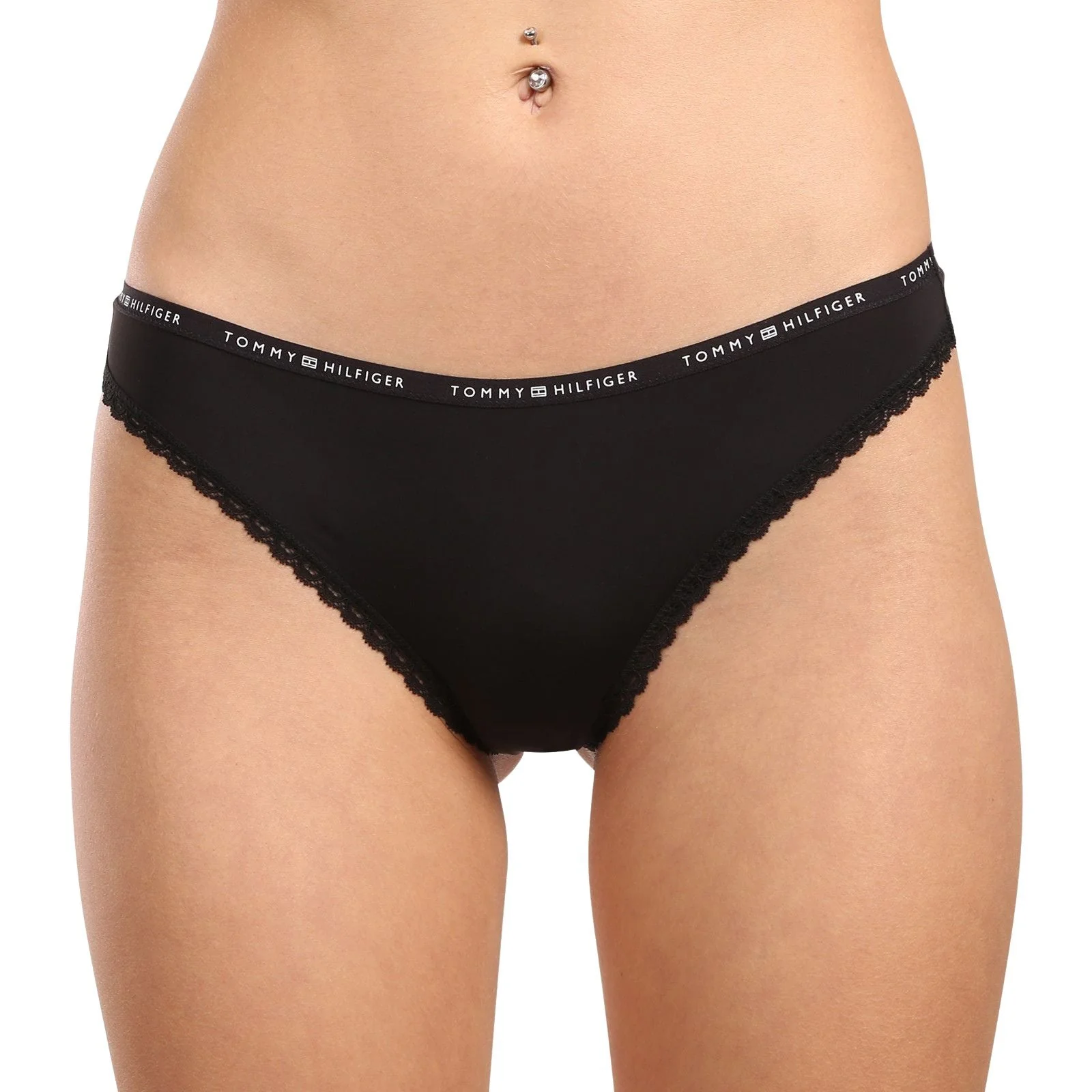 3-Pack Classic Logo Lace Thongs, Black - Image 4