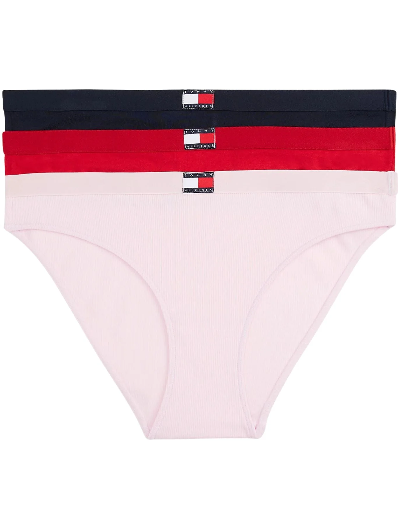 3-Pack Heritage Badge Bikini Briefs, Pink/Red/Navy