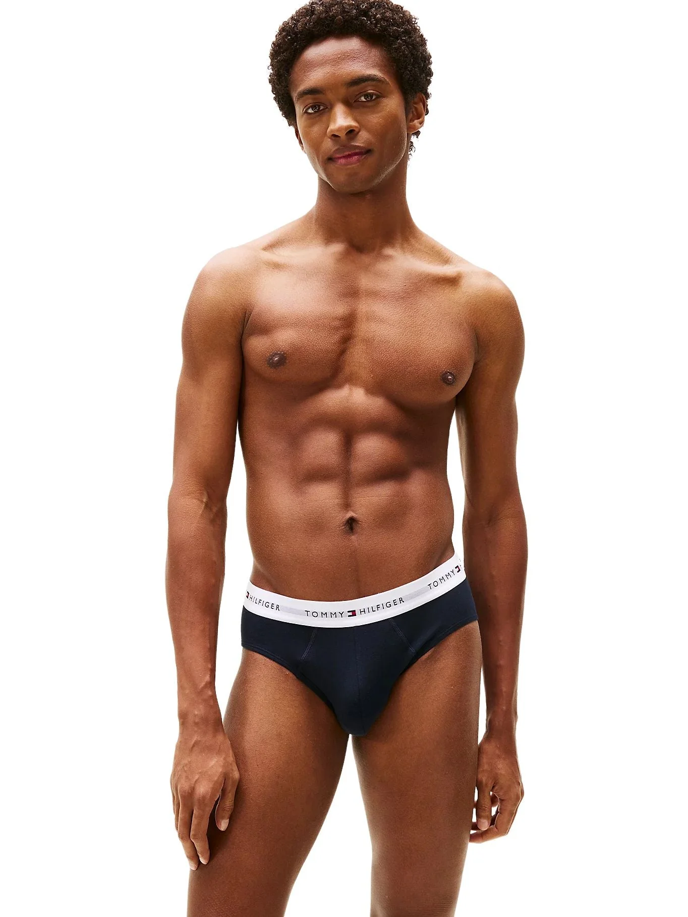 3-Pack Heritage Logo Briefs, Navy w/ red/white/navy - Image 4