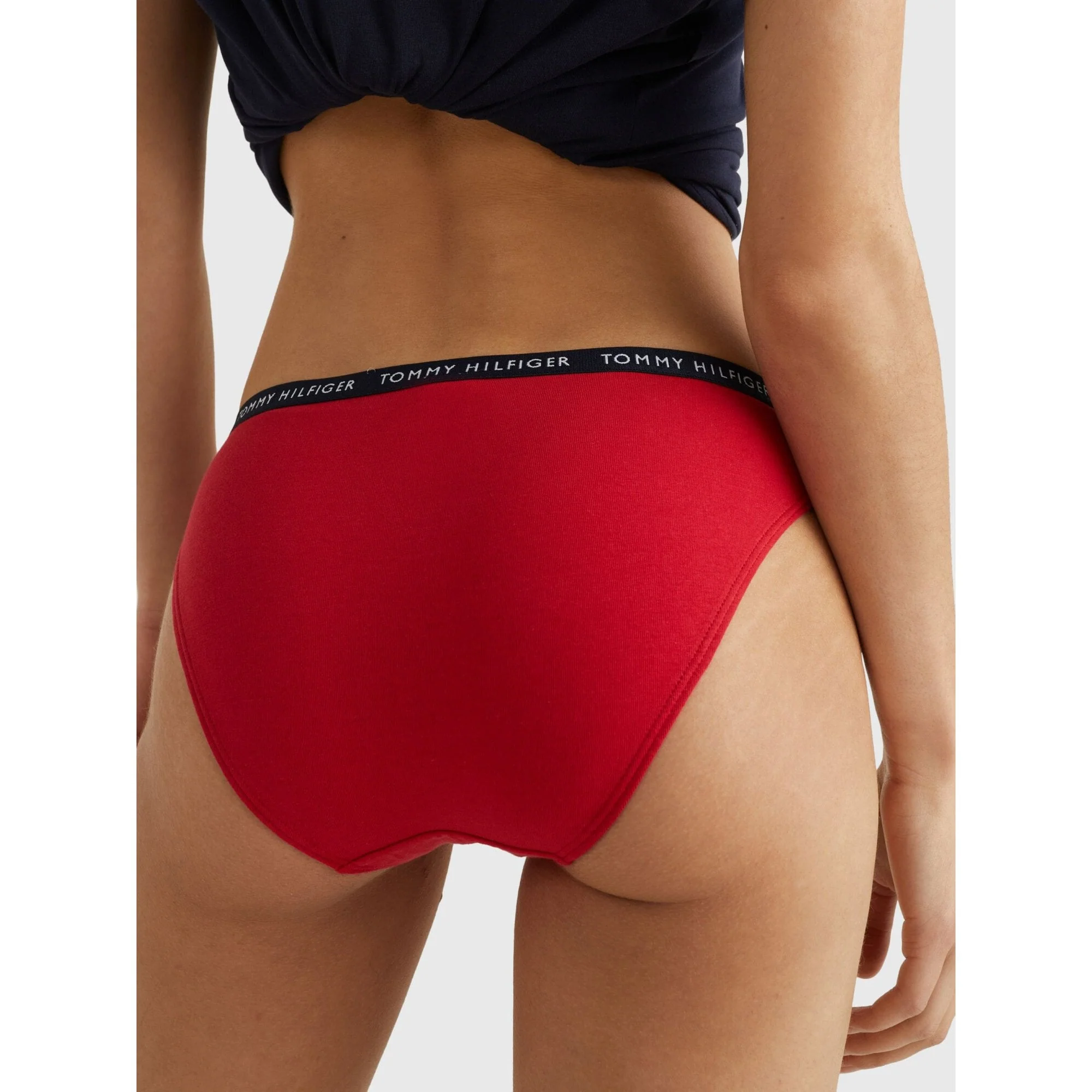 3-Pack Logo Waistband Bikini Briefs, Red/White/Navy - Image 11