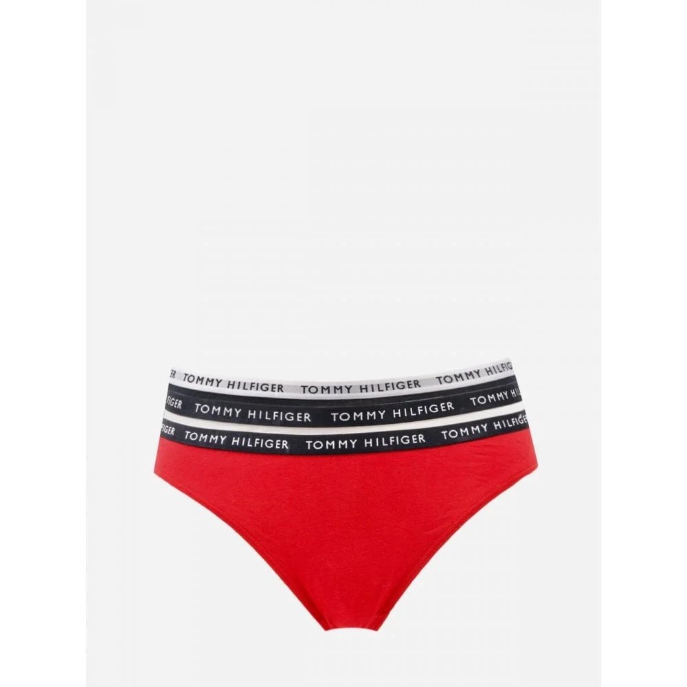 3-Pack Logo Waistband Bikini Briefs, Red/White/Navy - Image 14