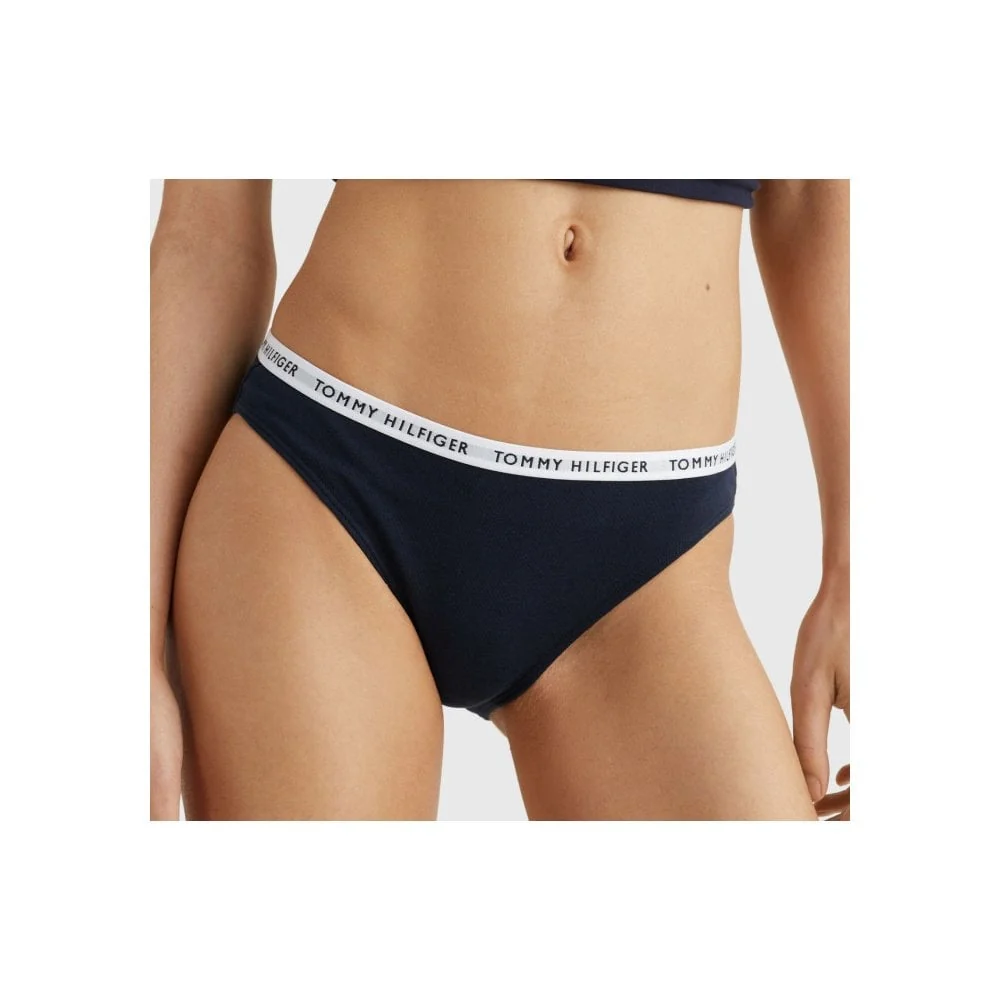 3-Pack Logo Waistband Bikini Briefs, Red/White/Navy - Image 8