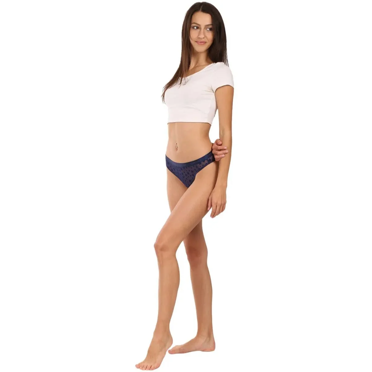 3-Pack Mesh Stars Thongs Gift Set, Navy/Pink/Red - Image 11