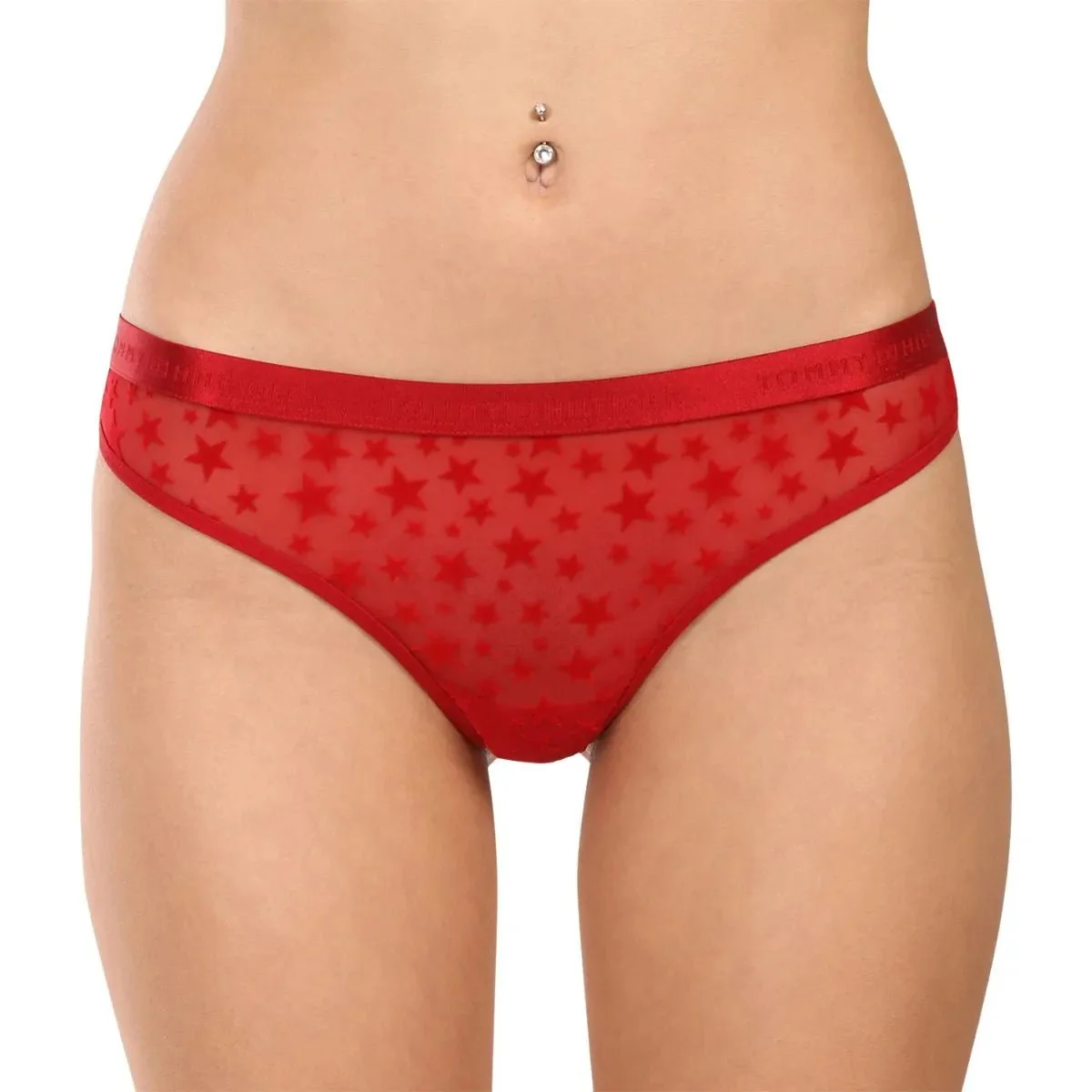 3-Pack Mesh Stars Thongs Gift Set, Navy/Pink/Red - Image 3