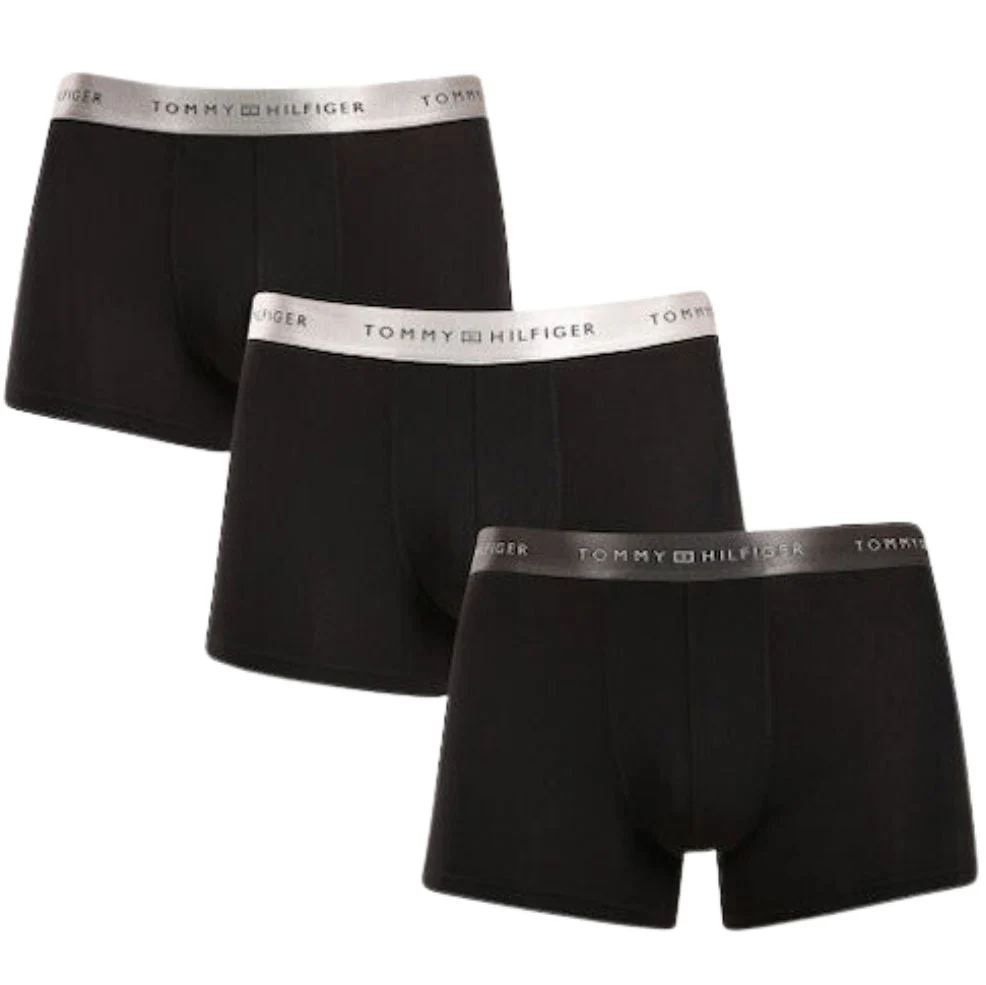 3-Pack Metallic Waistband Boxer Trunks Gift Set, Black - Image 9