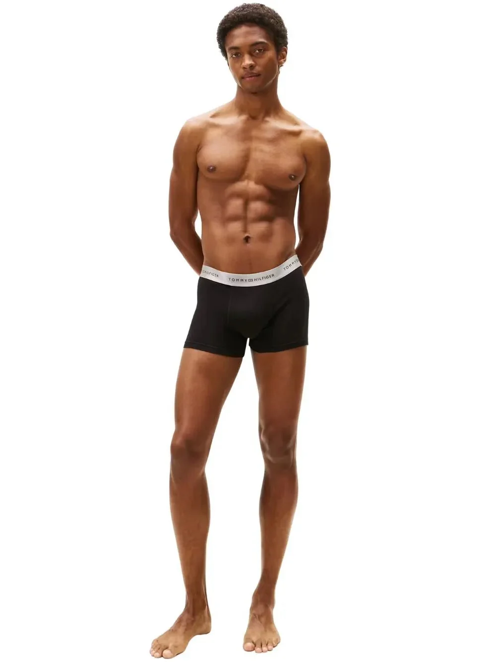 3-Pack Metallic Waistband Boxer Trunks Gift Set, Black w/ green/rouge/silver - Image 6