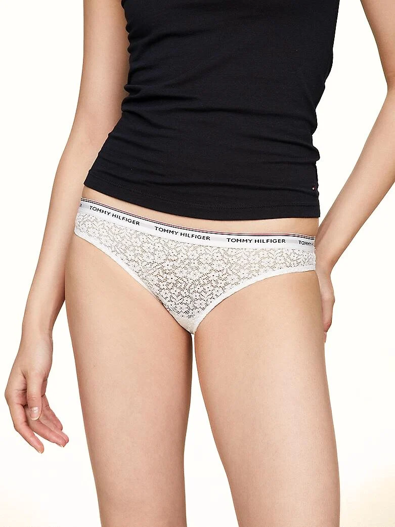3-Pack Premium Essential Lace Bikini Briefs, Navy/White/Red - Image 4