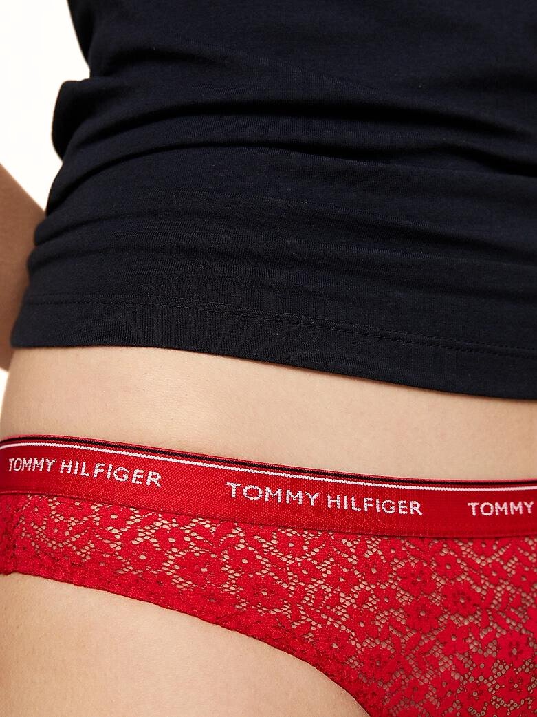 3-Pack Premium Essential Lace Bikini Briefs, Navy/White/Red - Image 6