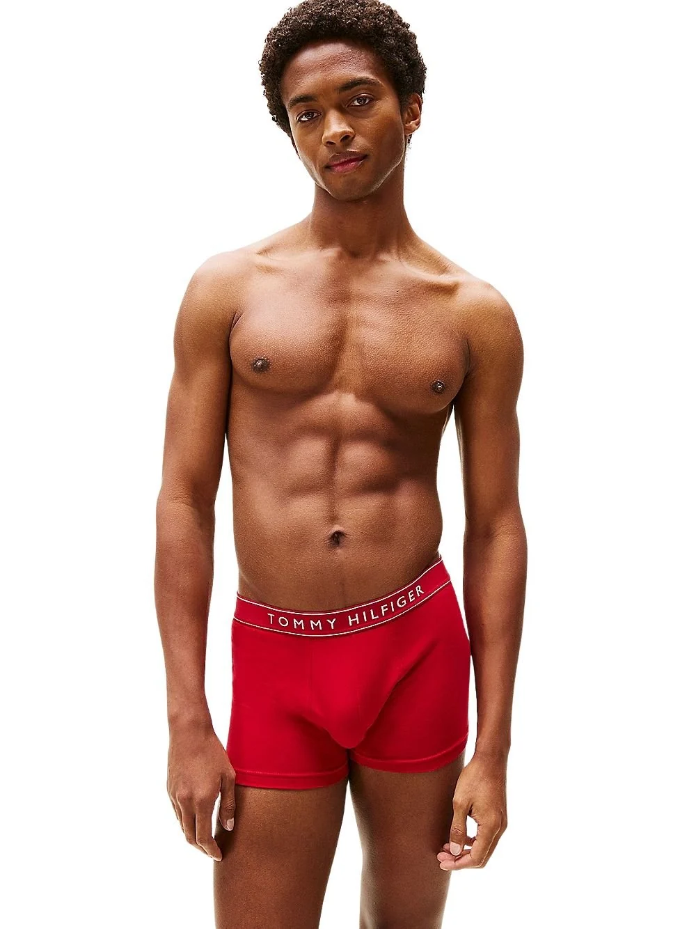 3-Pack Retro Logo Boxer Trunks, Red/White/Navy - Image 2