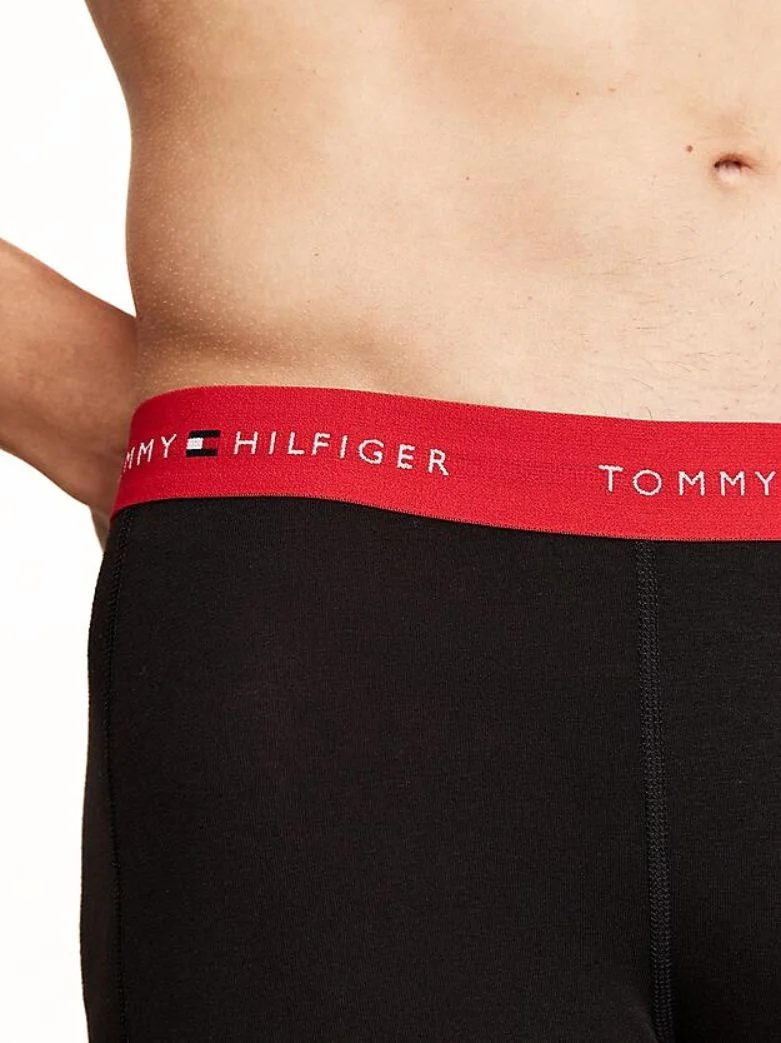 3-Pack Signature Cotton Boxer Trunks, Black/Blue/Red - Image 6
