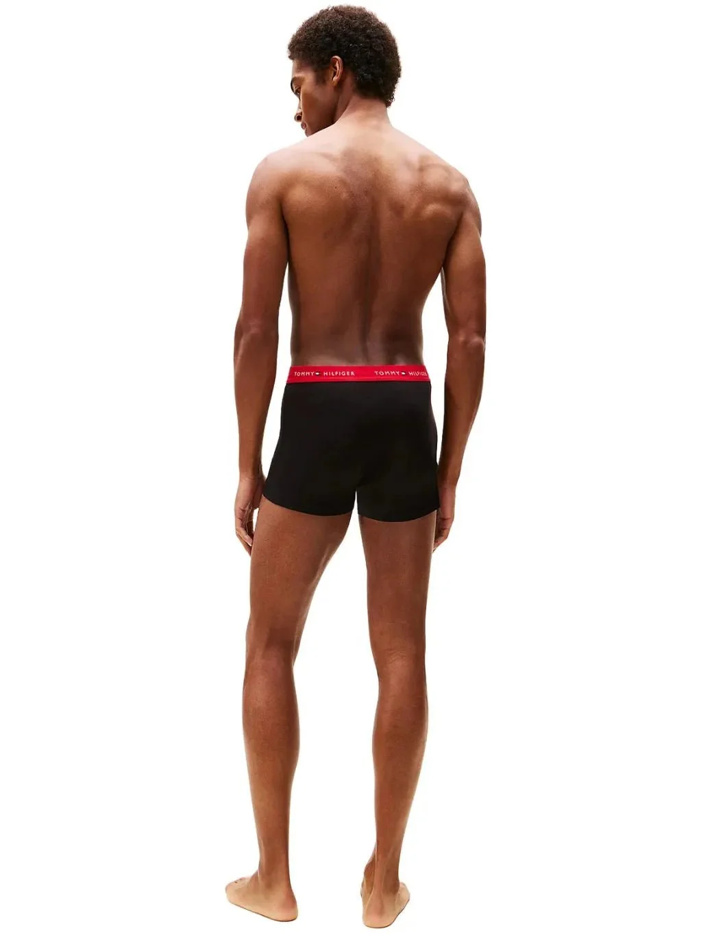3-Pack Signature Cotton Boxer Trunks, Black w/ red/burgundy/ice - Image 8