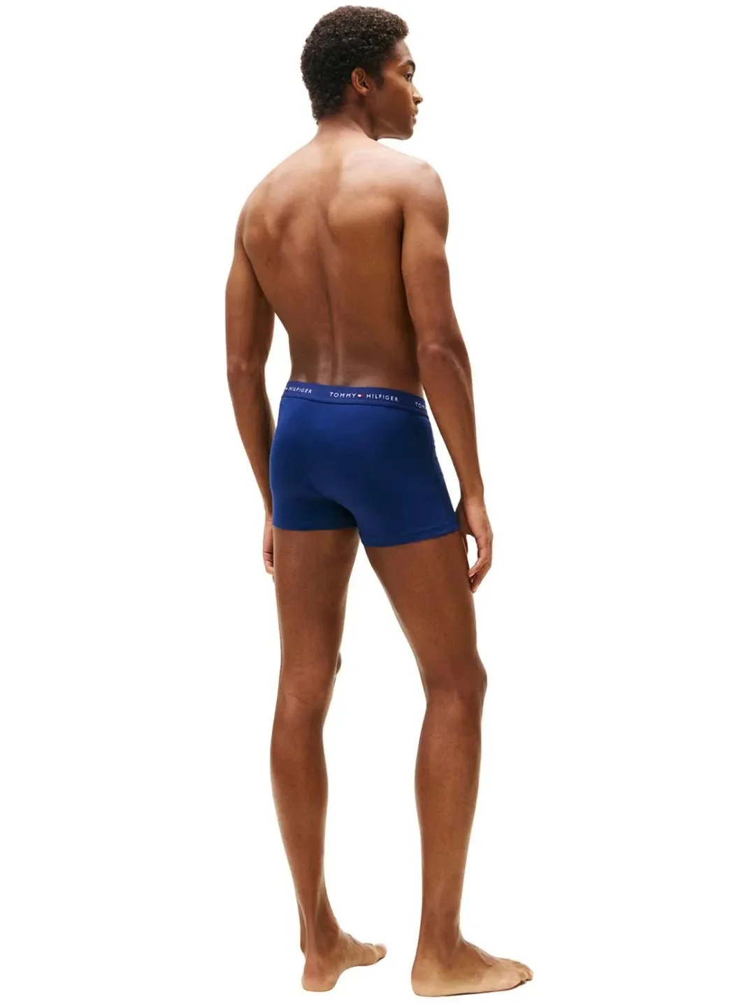 3-Pack Signature Cotton Boxer Trunks, Blue/Navy/Black - Image 4