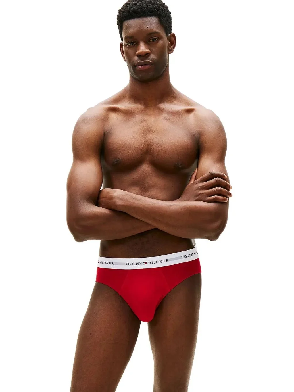 3-Pack Signature Cotton Briefs, Red/White/Navy - Image 2