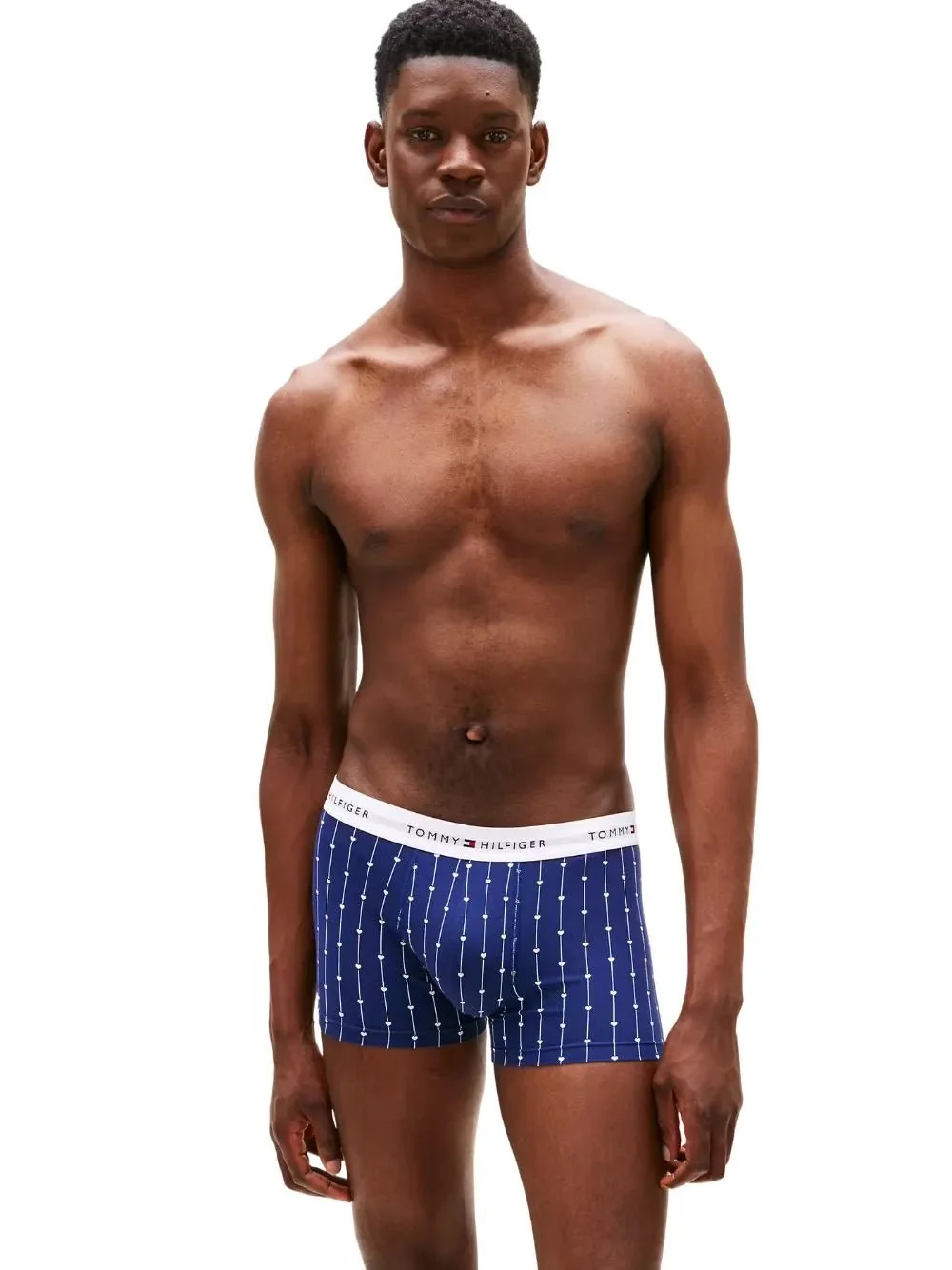 3-Pack Signature Cotton Hearts Print Boxer Trunks, Navy/Pink/Red - Image 5