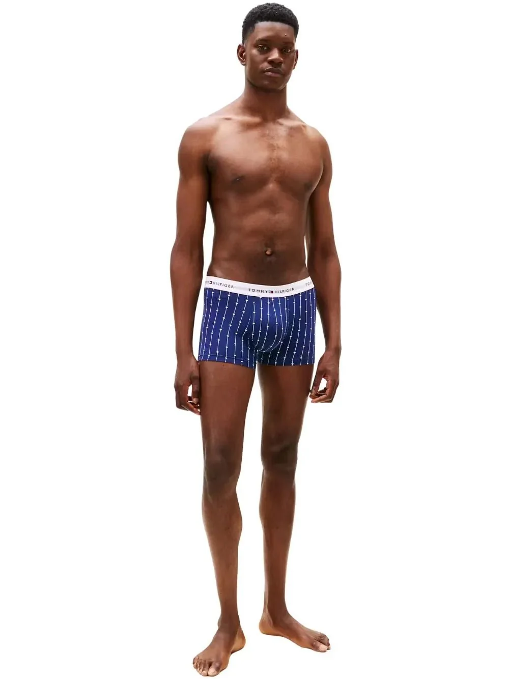 3-Pack Signature Cotton Hearts Print Boxer Trunks, Navy/Pink/Red - Image 6
