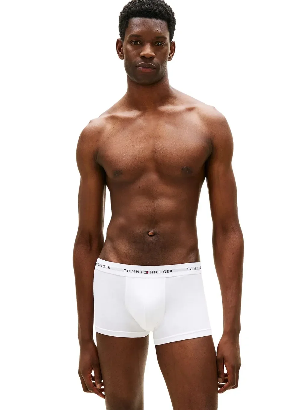3-Pack Signature Cotton Low-Rise Boxer Trunks, Black/White/Grey - Image 3