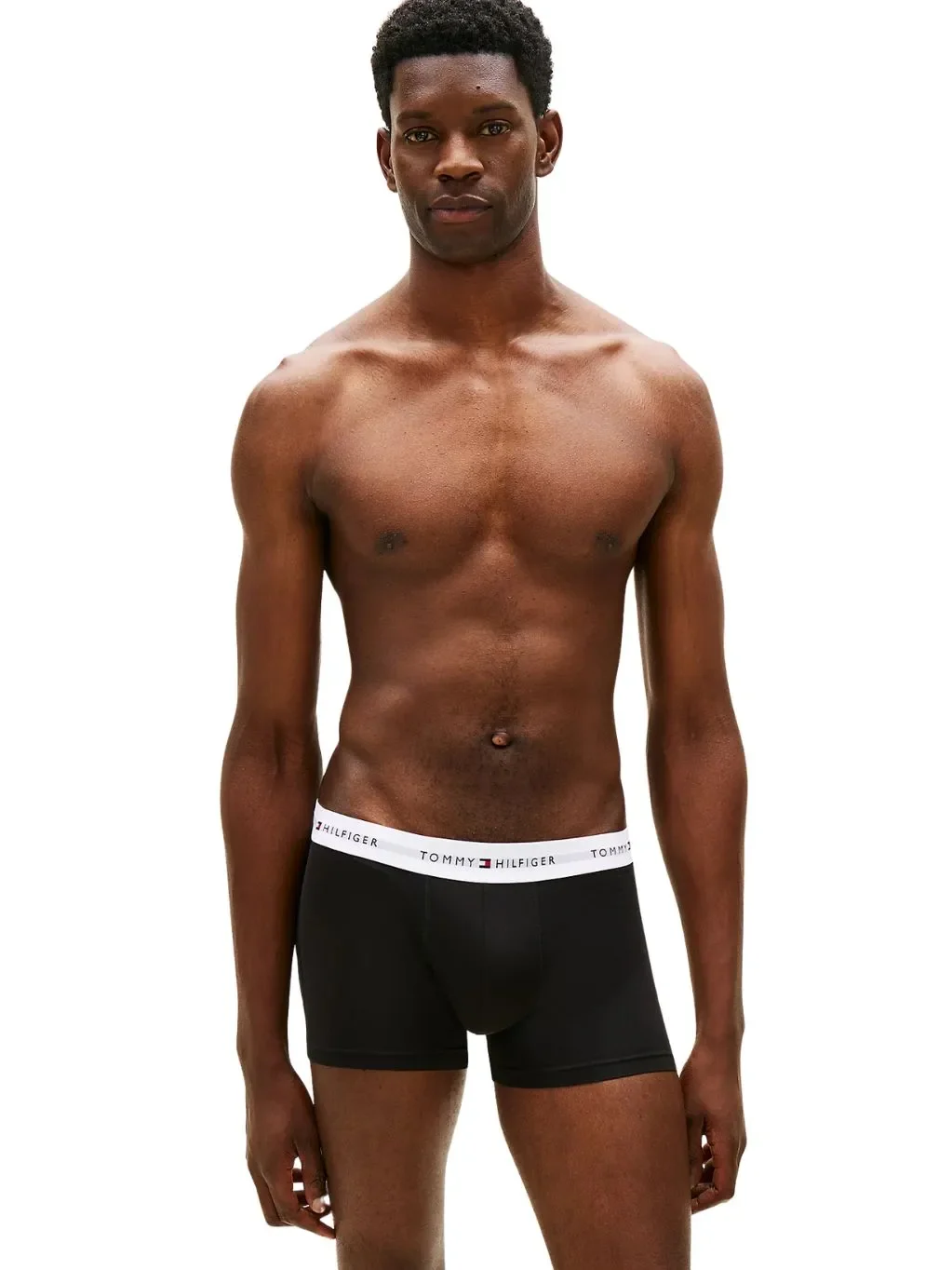 3-Pack Signature Cotton Low-Rise Boxer Trunks, Black/White/Grey - Image 4