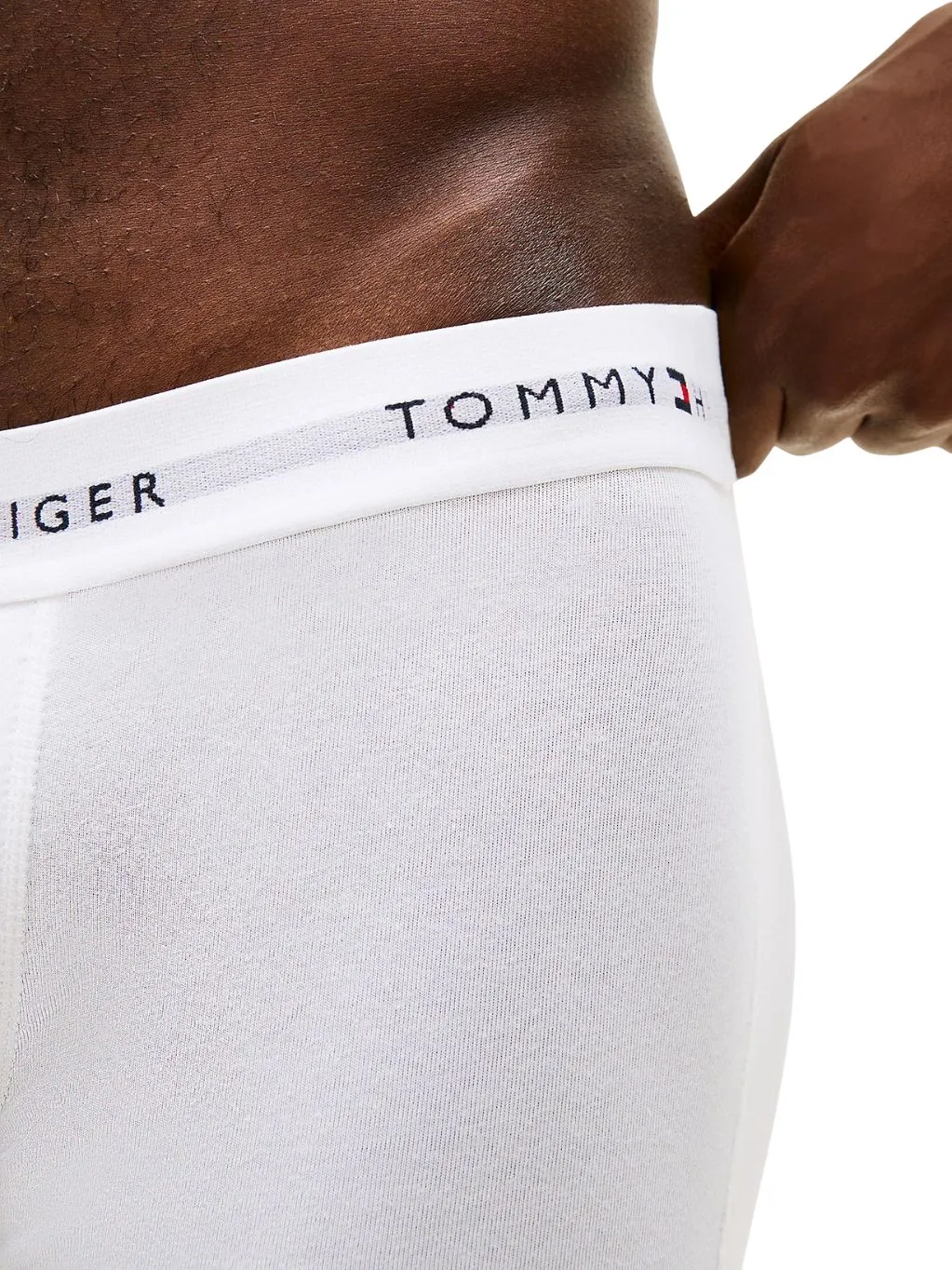 3-Pack Signature Cotton Low-Rise Boxer Trunks, Black/White/Grey - Image 5