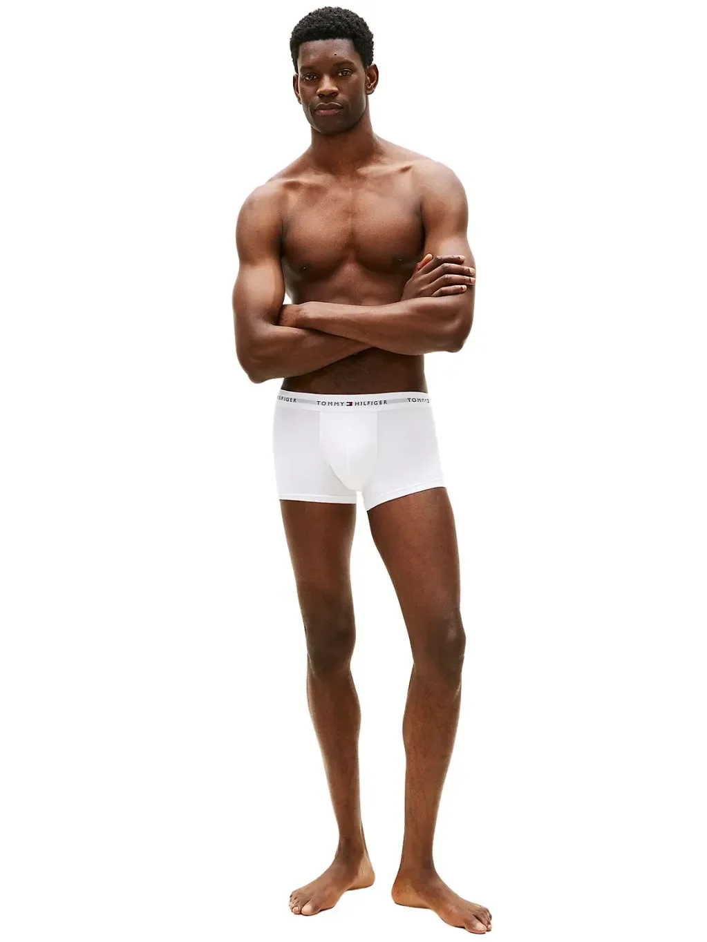 3-Pack Signature Cotton Low-Rise Boxer Trunks, Black/White/Grey - Image 7