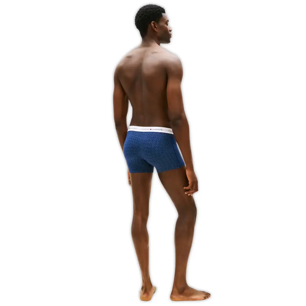3-Pack Signature Cotton Mini Geo Boxer Trunks, Black/blue - Image 7