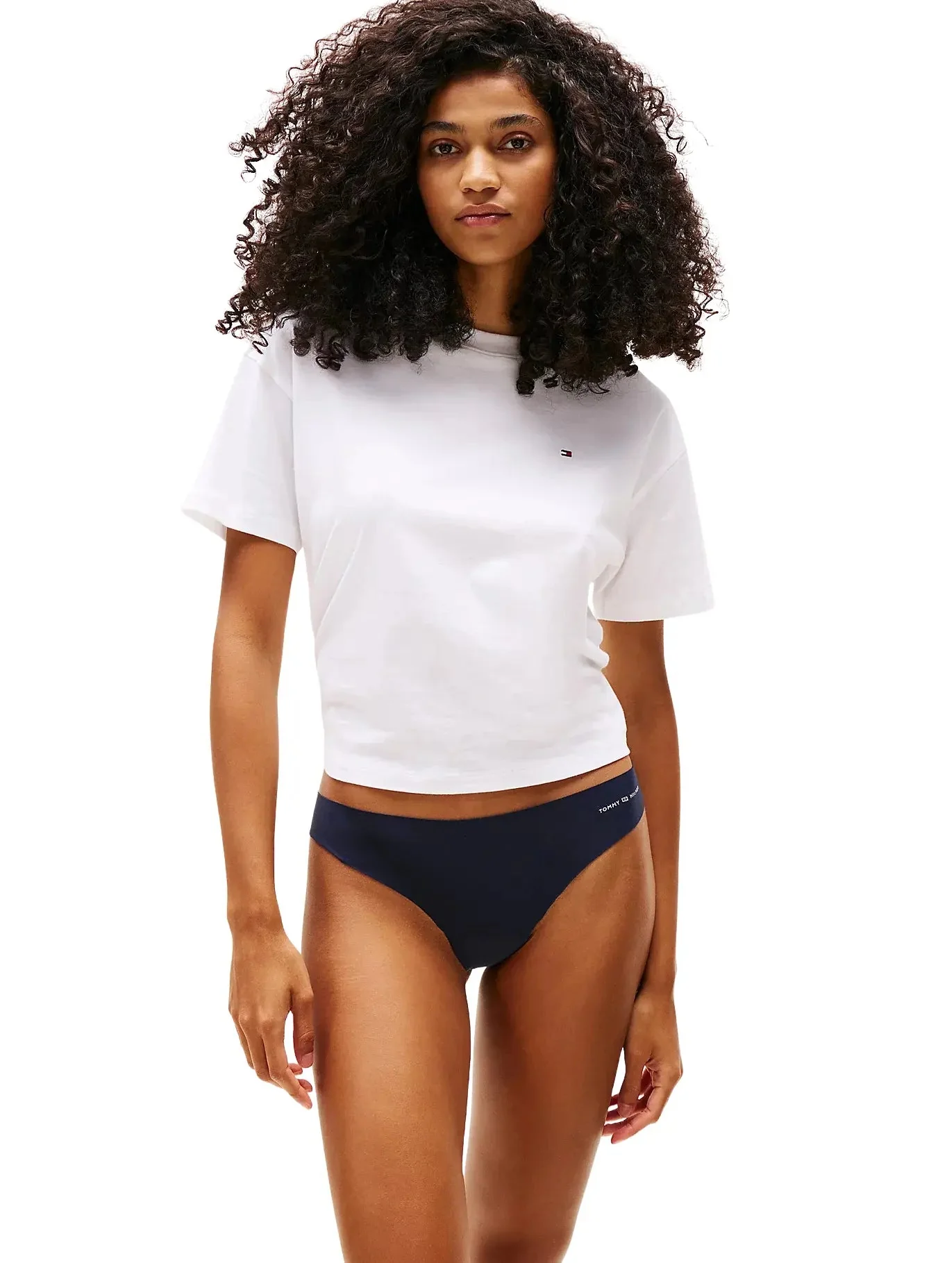 3-Pack Sleek Logo Hipster Briefs, Ivory/Beige/Navy - Image 4