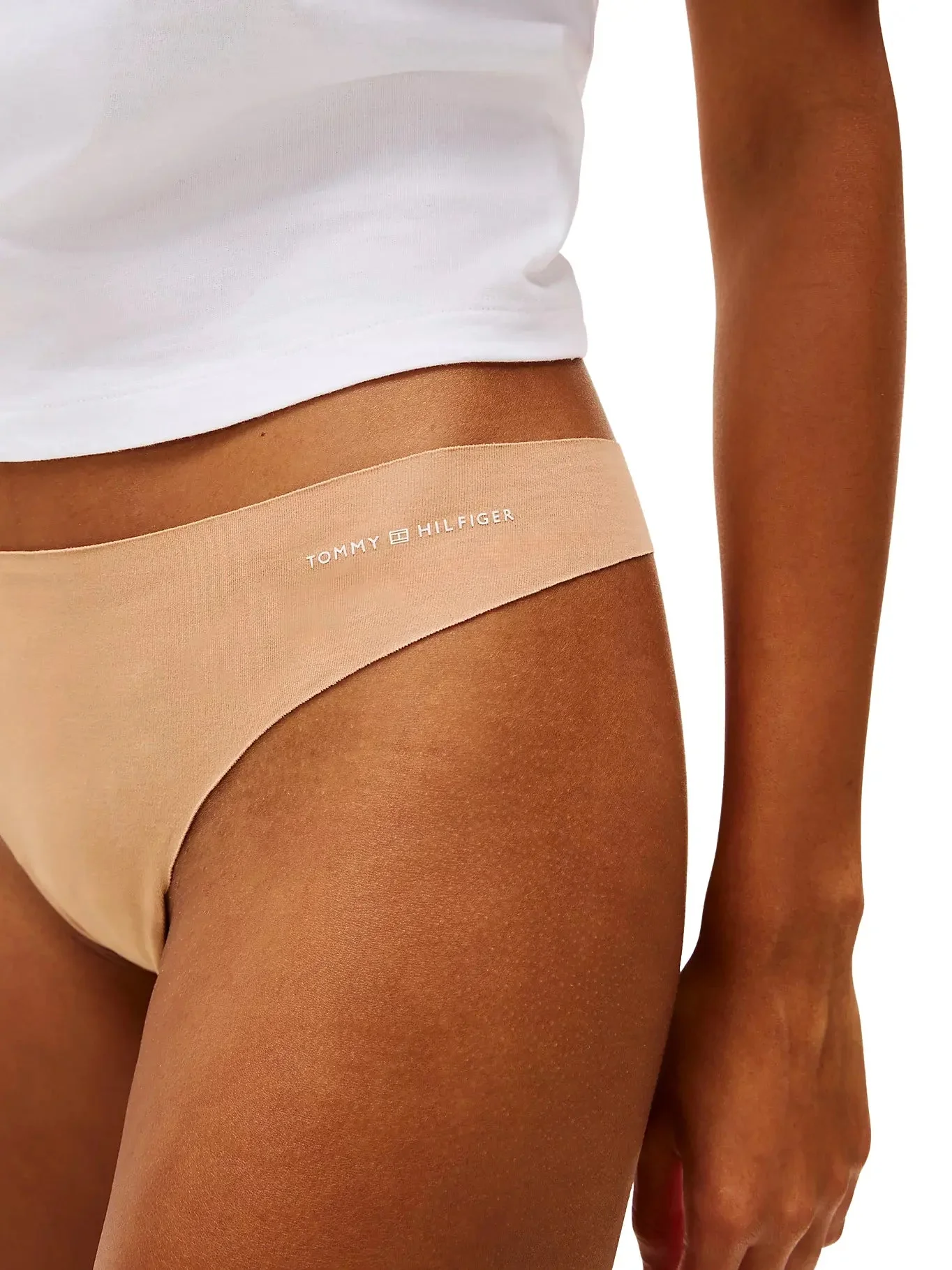 3-Pack Sleek Logo Thongs, Ivory/Beige/Navy - Image 2