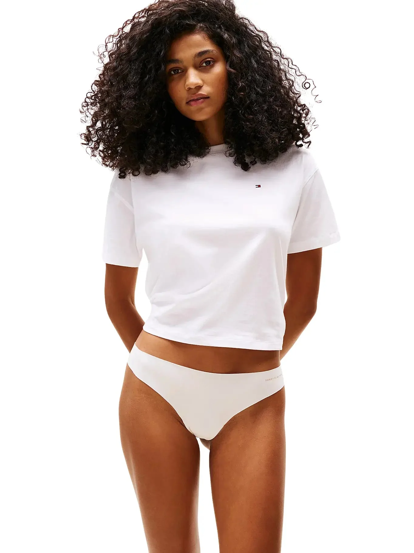 3-Pack Sleek Logo Thongs, Ivory/Beige/Navy - Image 3