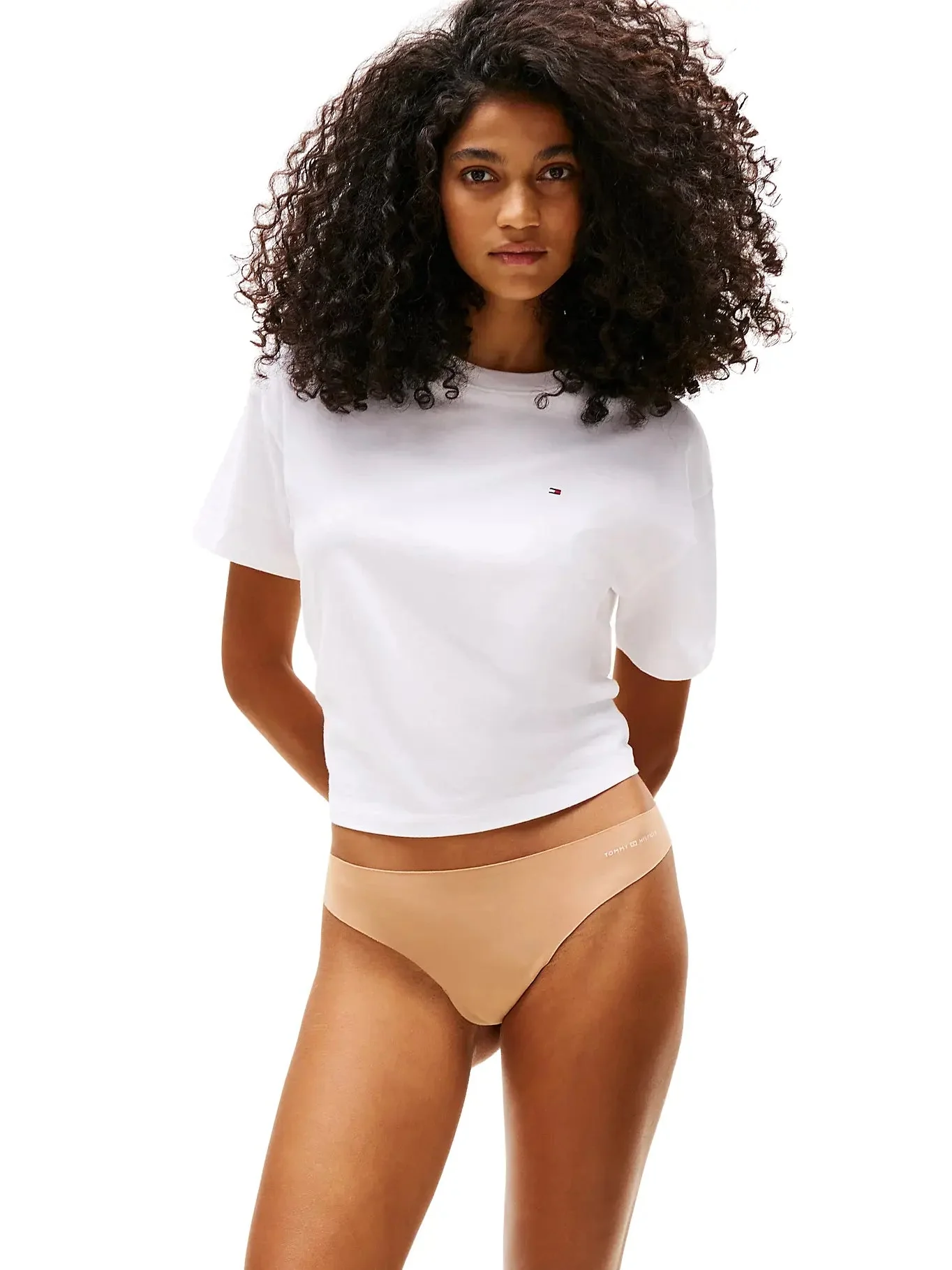 3-Pack Sleek Logo Thongs, Ivory/Beige/Navy - Image 6