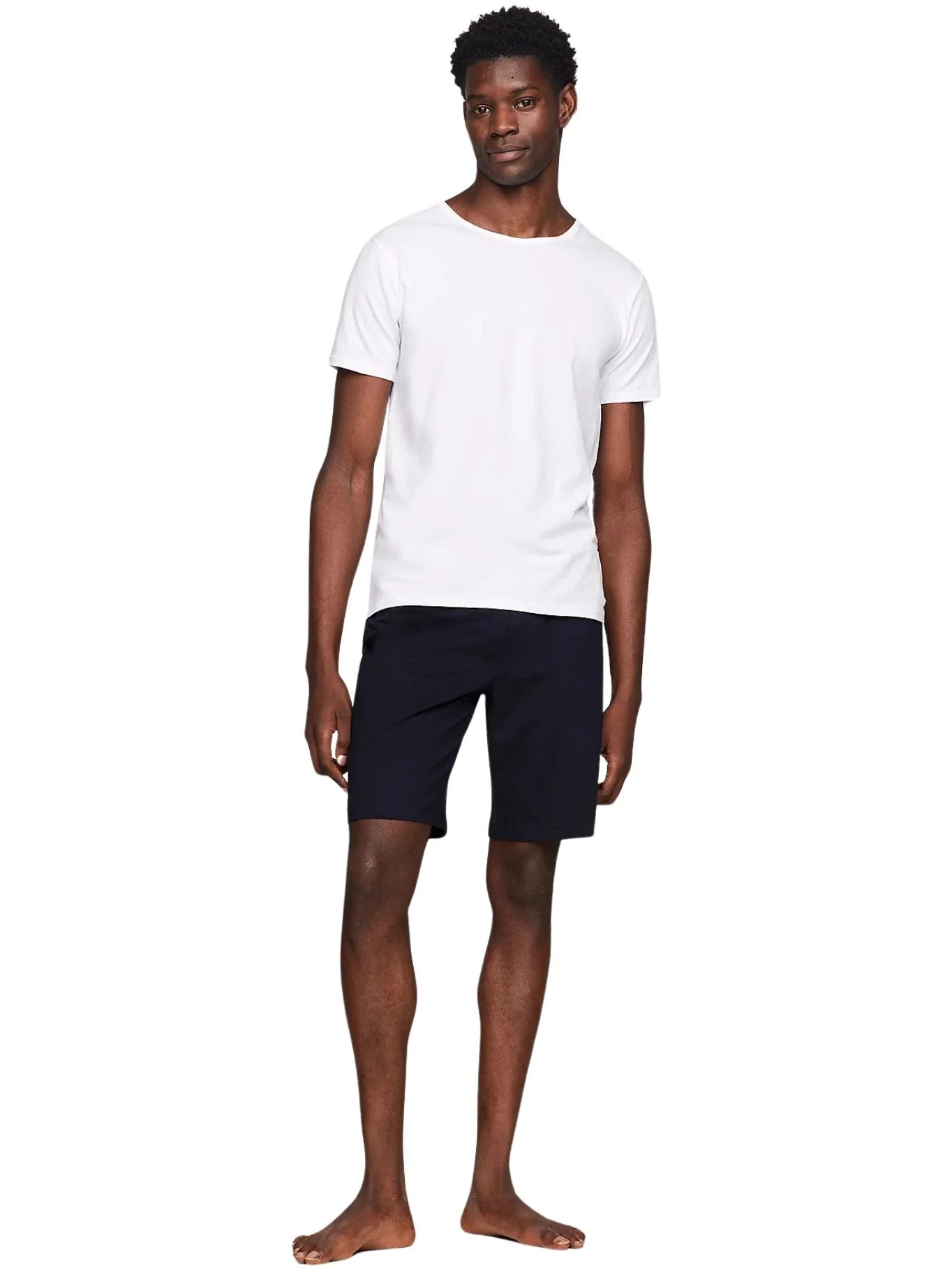 3-Pack Stretch Cotton Crew-Neck T-Shirts, White - Image 5