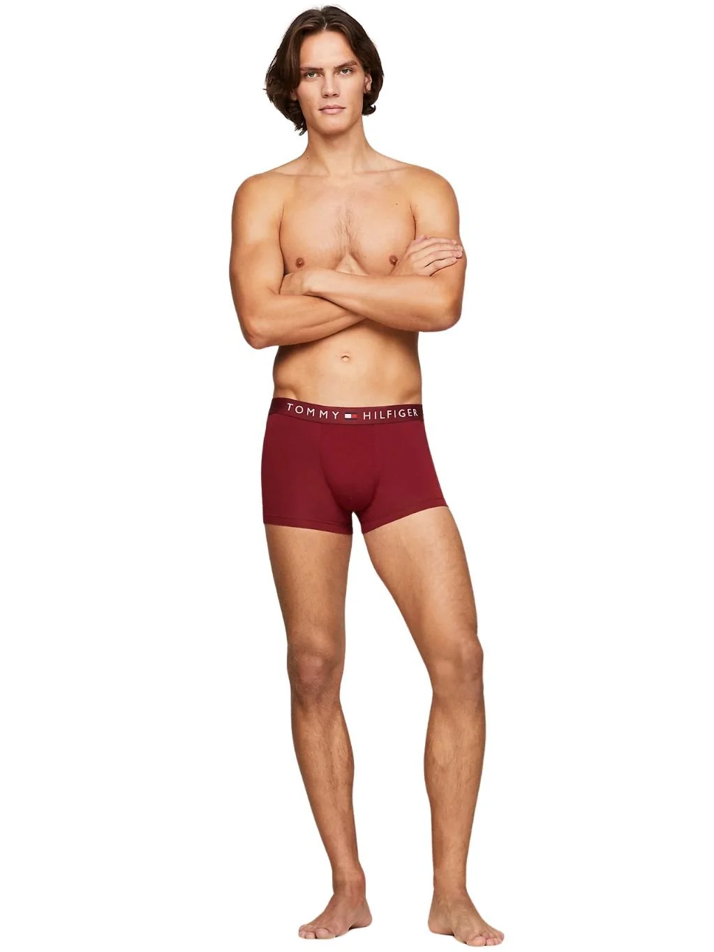3-Pack TH Original Logo Boxer Trunks, Navy/White/Rouge - Image 6